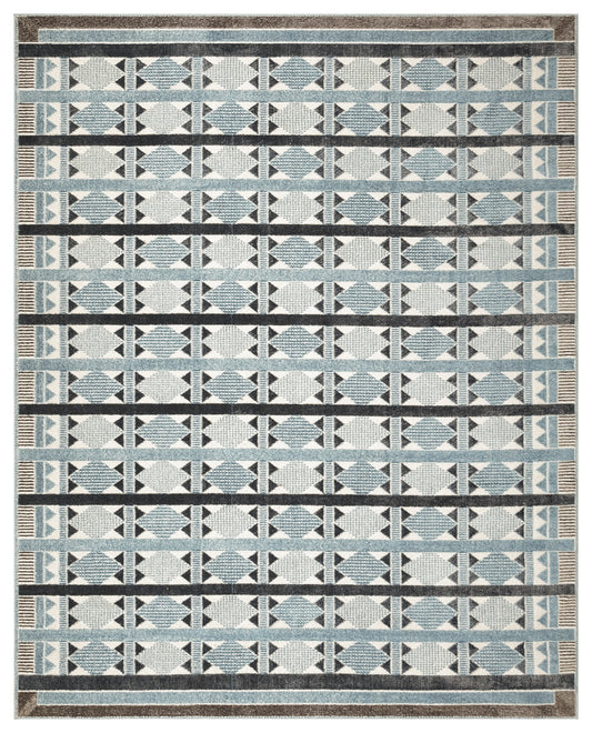 Nourison Nordic 8' x 10' Blue Modern Indoor Rug
