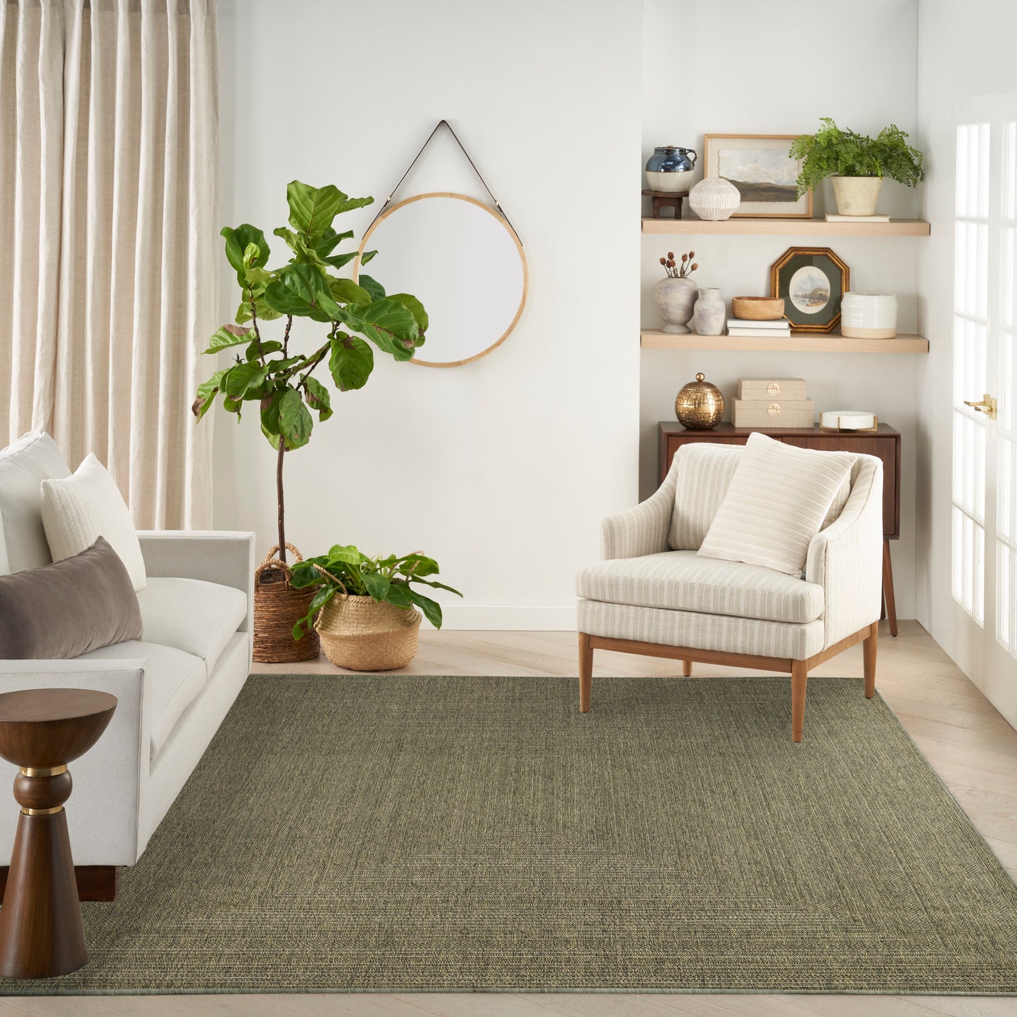 Nourison Tulum 10' x 14' Olive Outdoor Rug