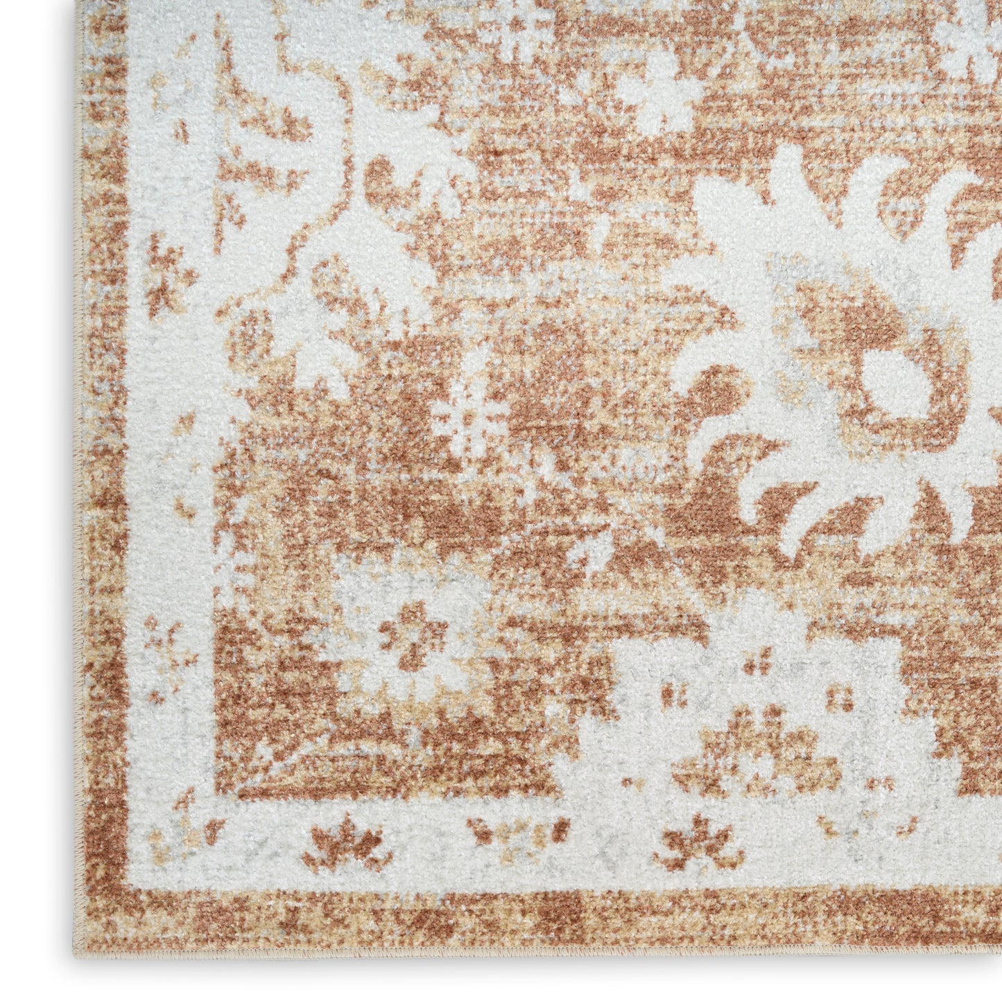 Nourison Astra Machine Washable 3'3" x 5' Copper Vintage Indoor Rug