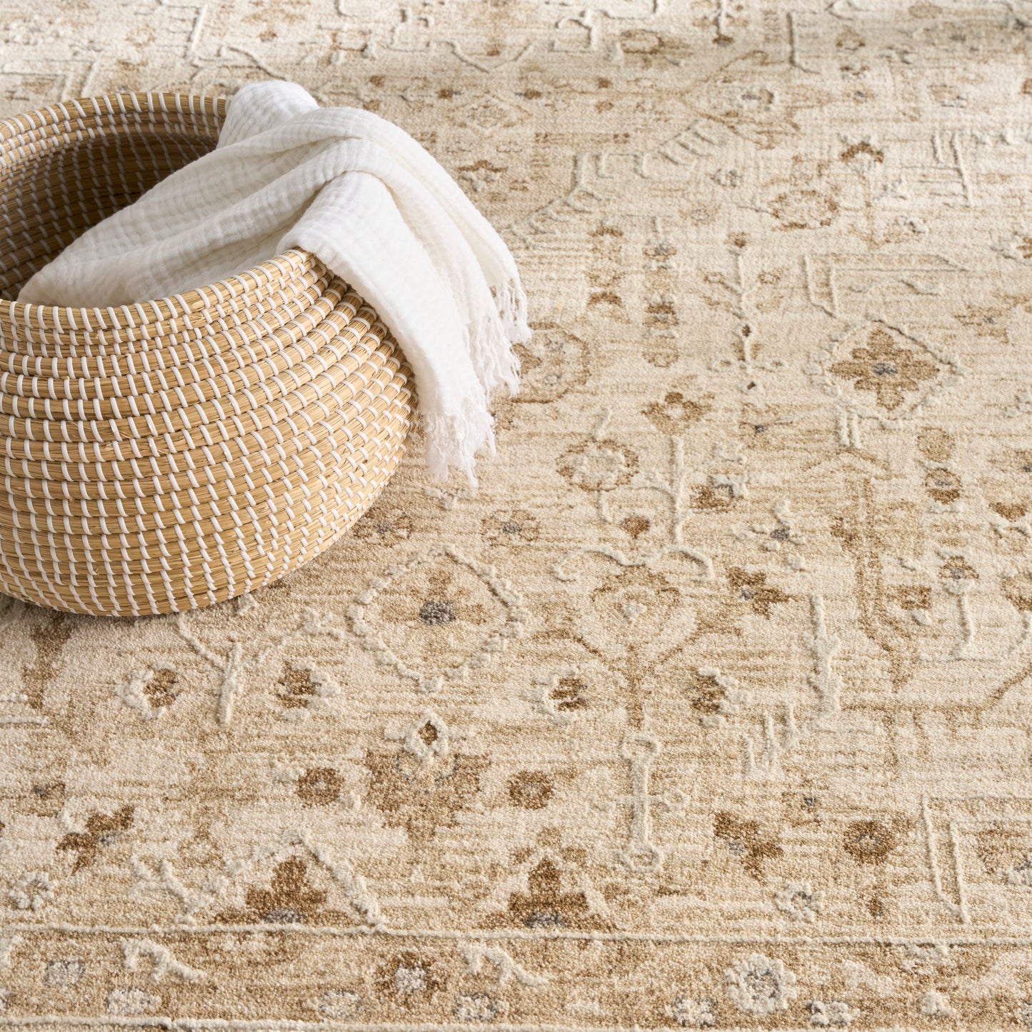 Nourison Retreat 9'6" x 13'2" Beige Vintage Indoor Rug