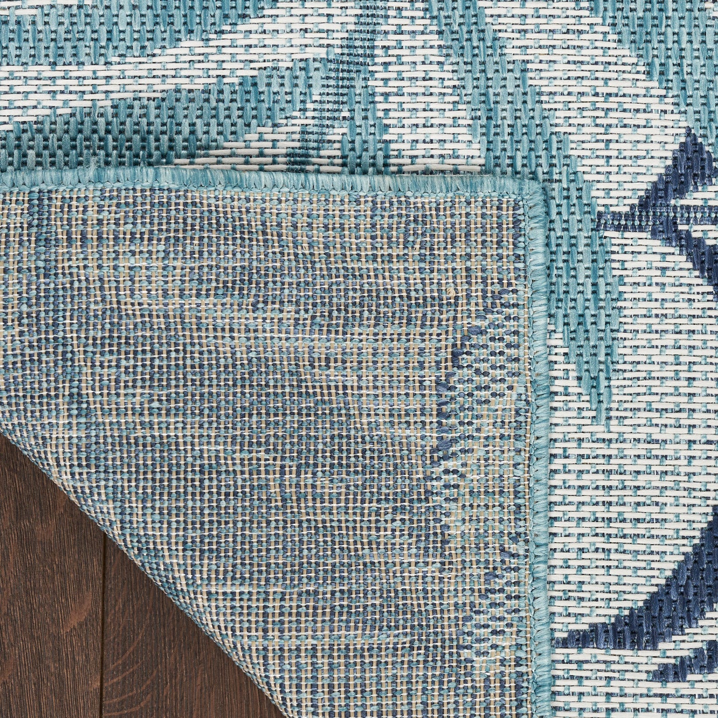 Nourison Garden Oasis 2' x 8' Blue Tropical Rug