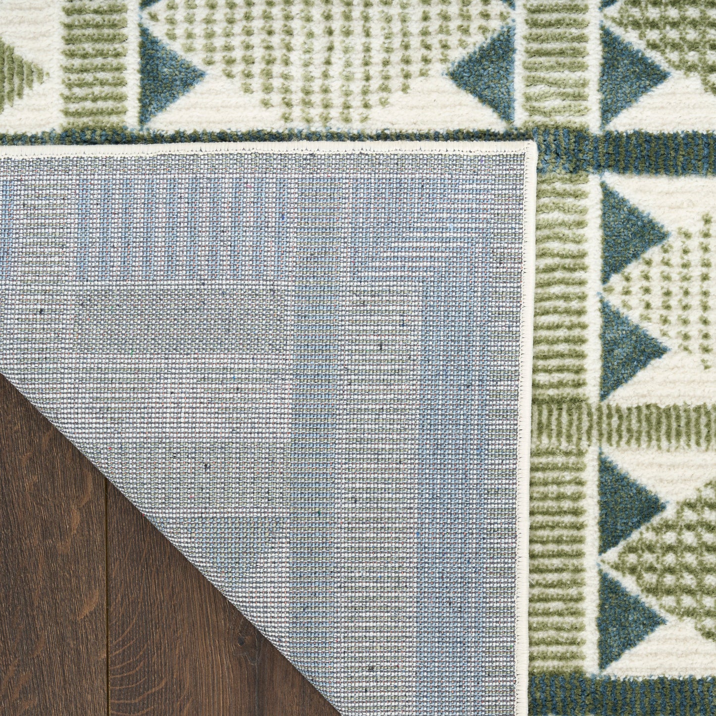 Nourison Nordic 2' x 6' Green Blue Modern Indoor Rug