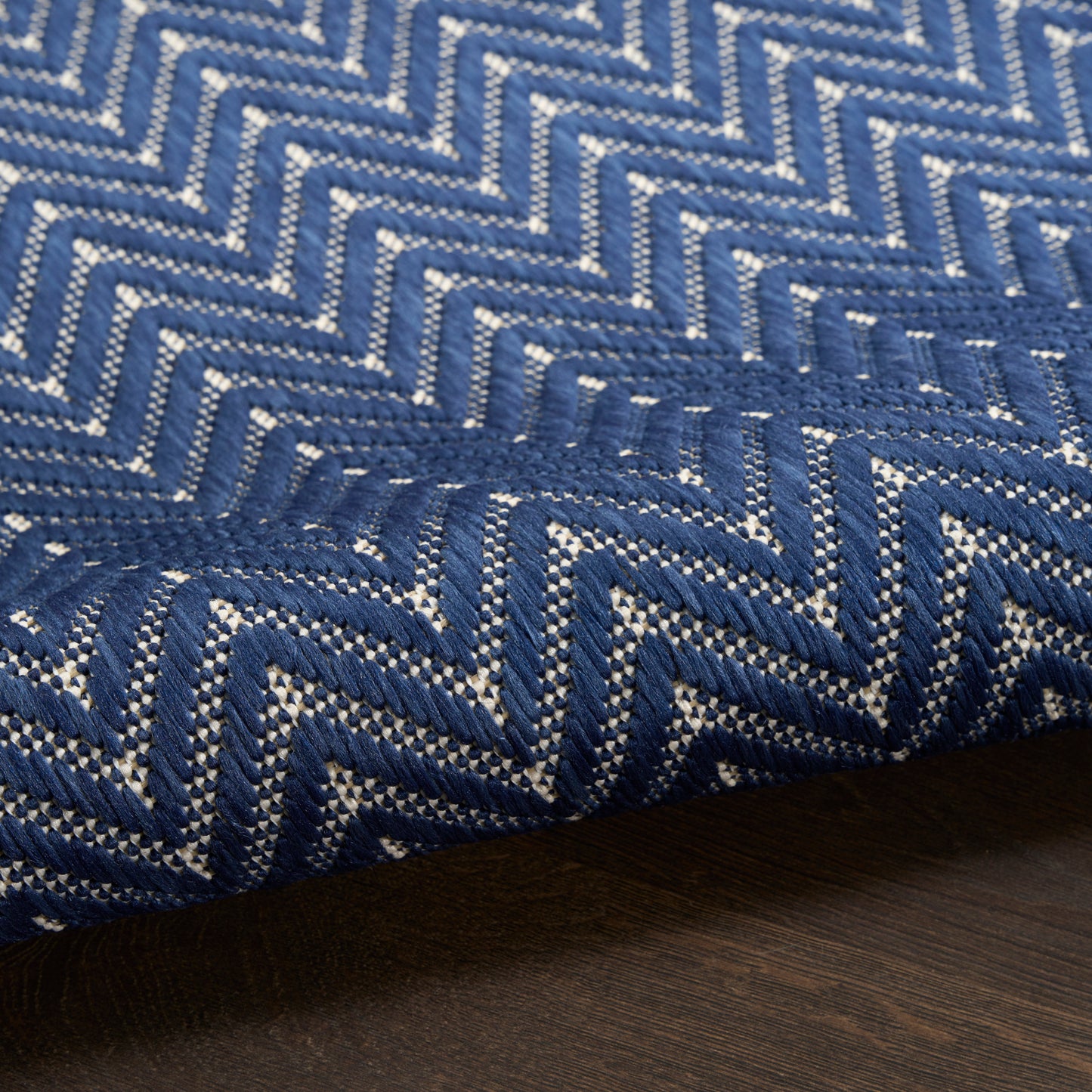 Nourison Horizon Indoor/Outdoor 9' x 12' Navy Modern Rug
