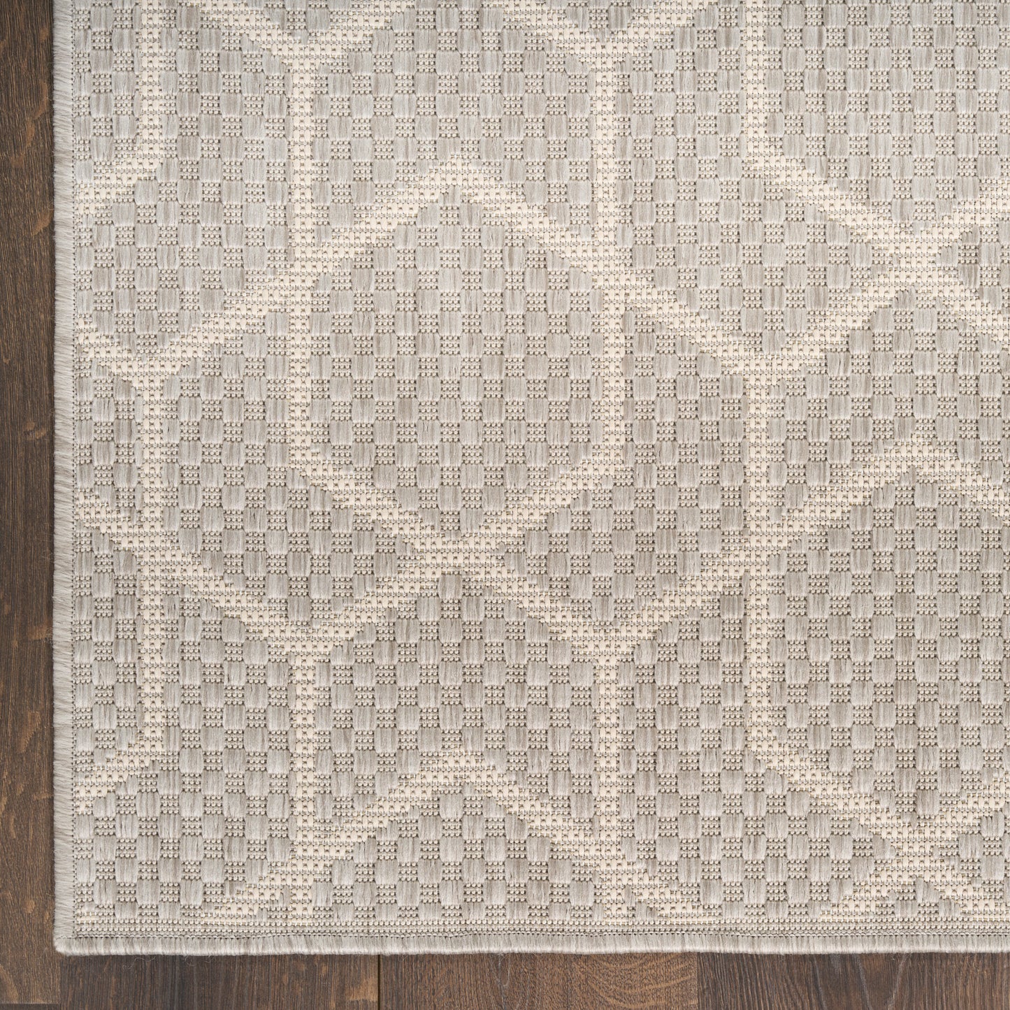 Nourison Horizon Indoor/Outdoor 9' x 12' Grey Modern Rug