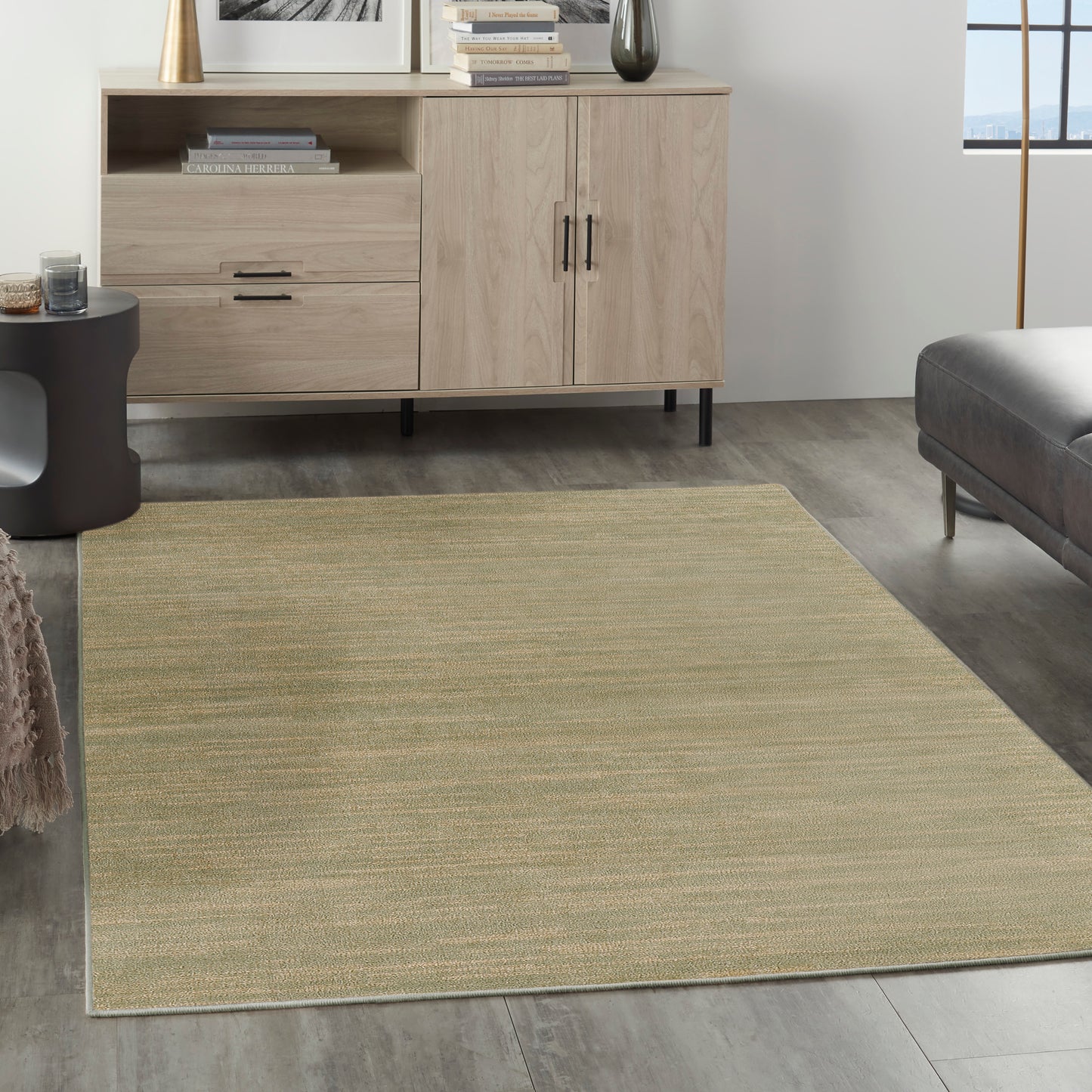 Nourison Nourison Essentials 5' x 7' Green Gold Outdoor Rug