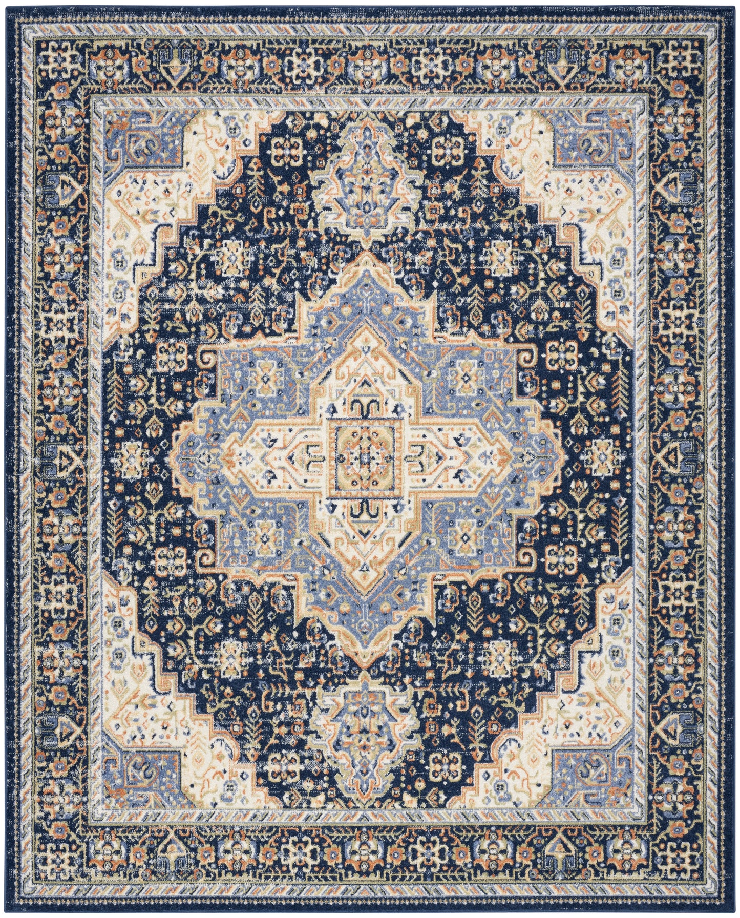 Nourison Nourison Essentials Persian 10' x 14' Navy Vintage Rug