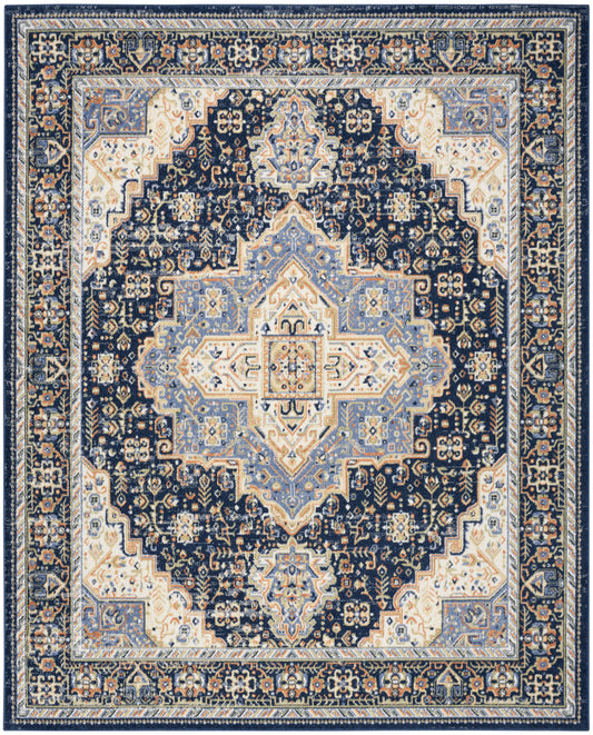 Nourison Nourison Essentials Persian 10' x 14' Navy Vintage Rug