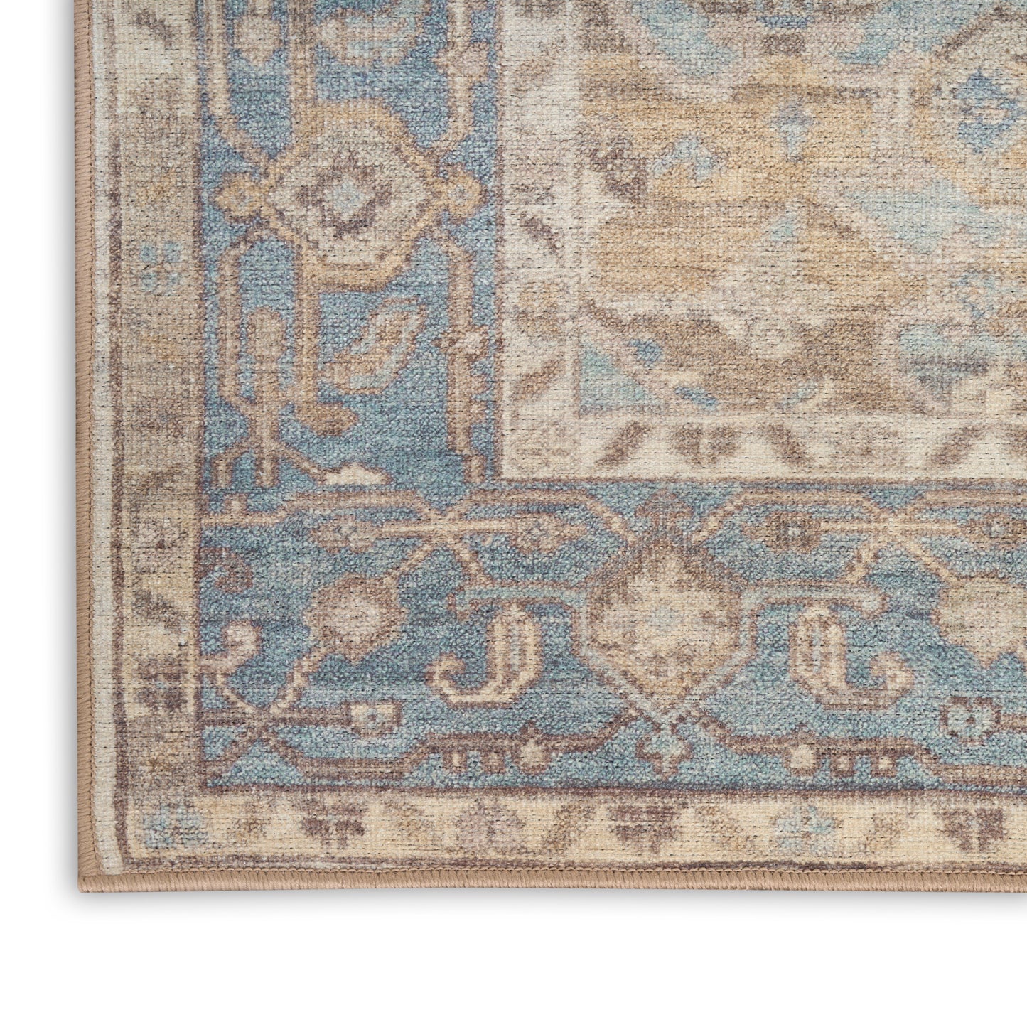 Nourison Vintage Washables 9' x 12' Blue Green Vintage Indoor Rug