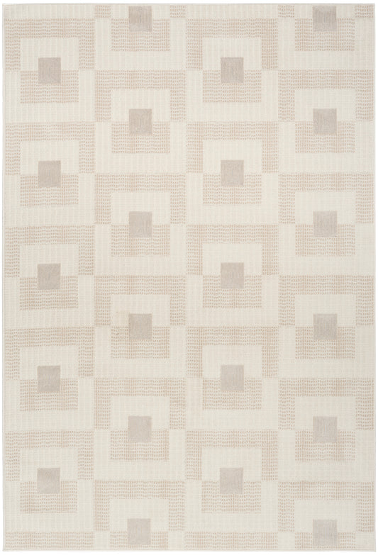 Nourison Nordic 4' x 6' Ivory Beige Modern Indoor Rug