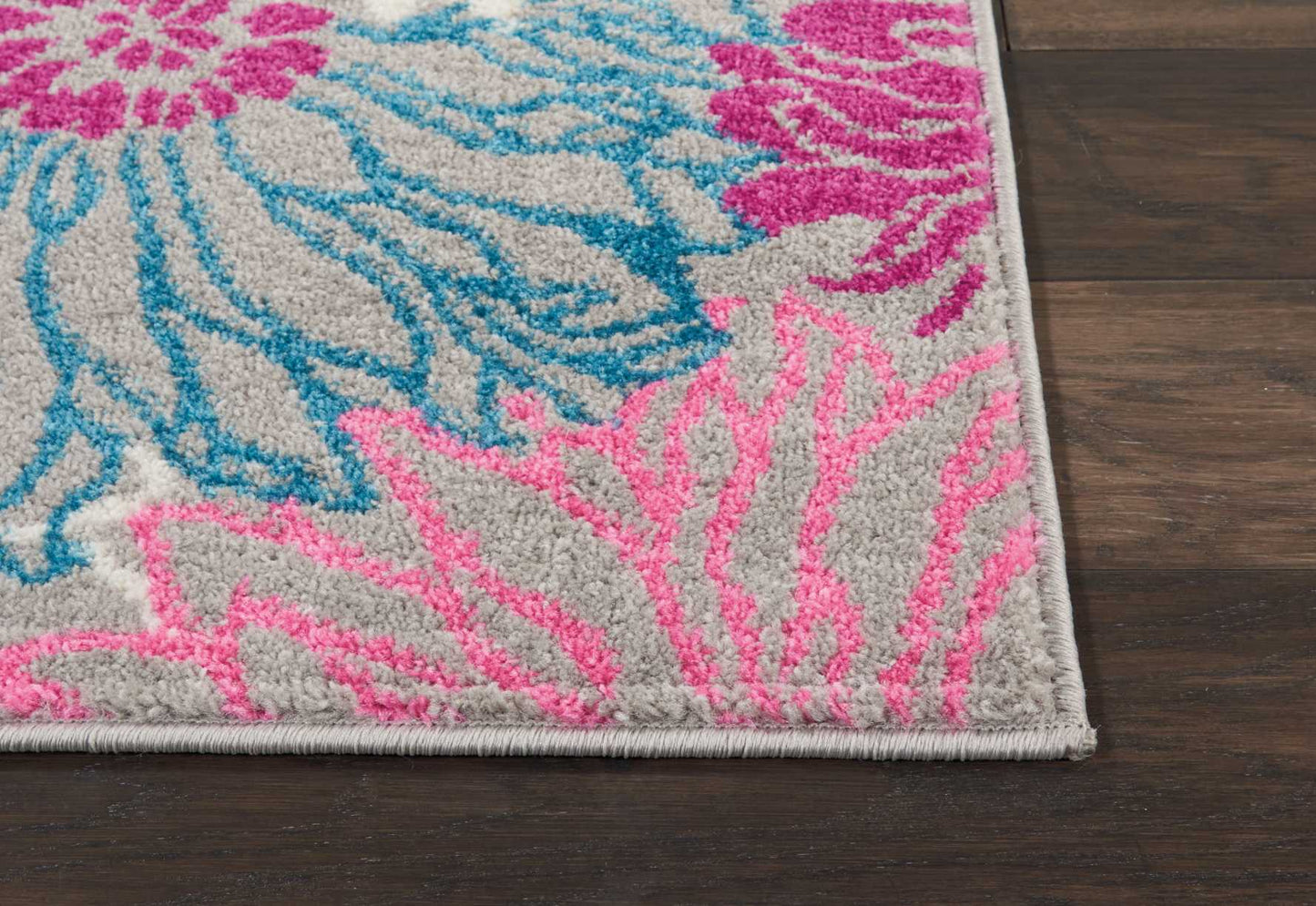 Nourison Passion 2'2" x 7'6" Grey Contemporary Indoor Rug