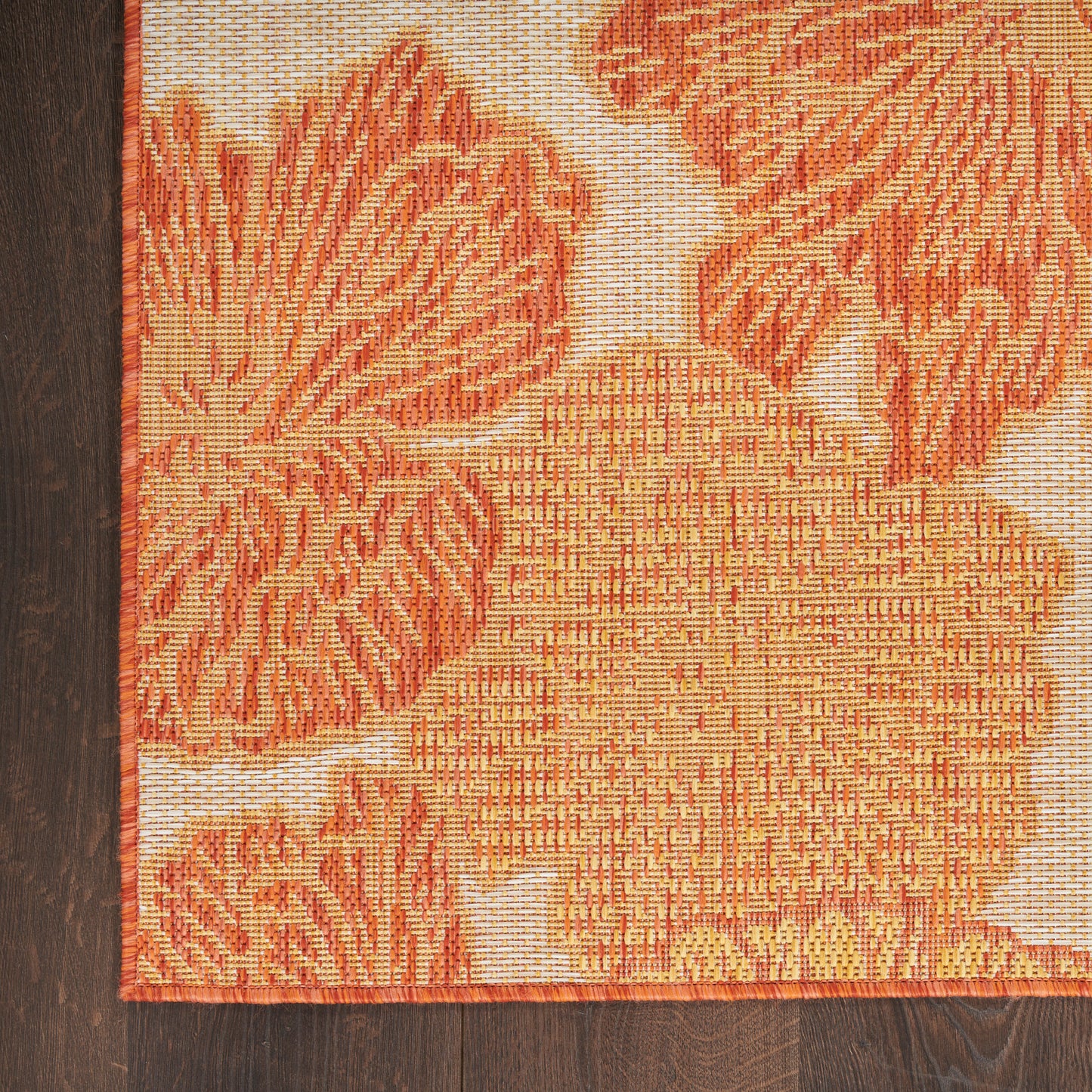 Nourison Garden Oasis 10' x 14' Coral Tropical Rug