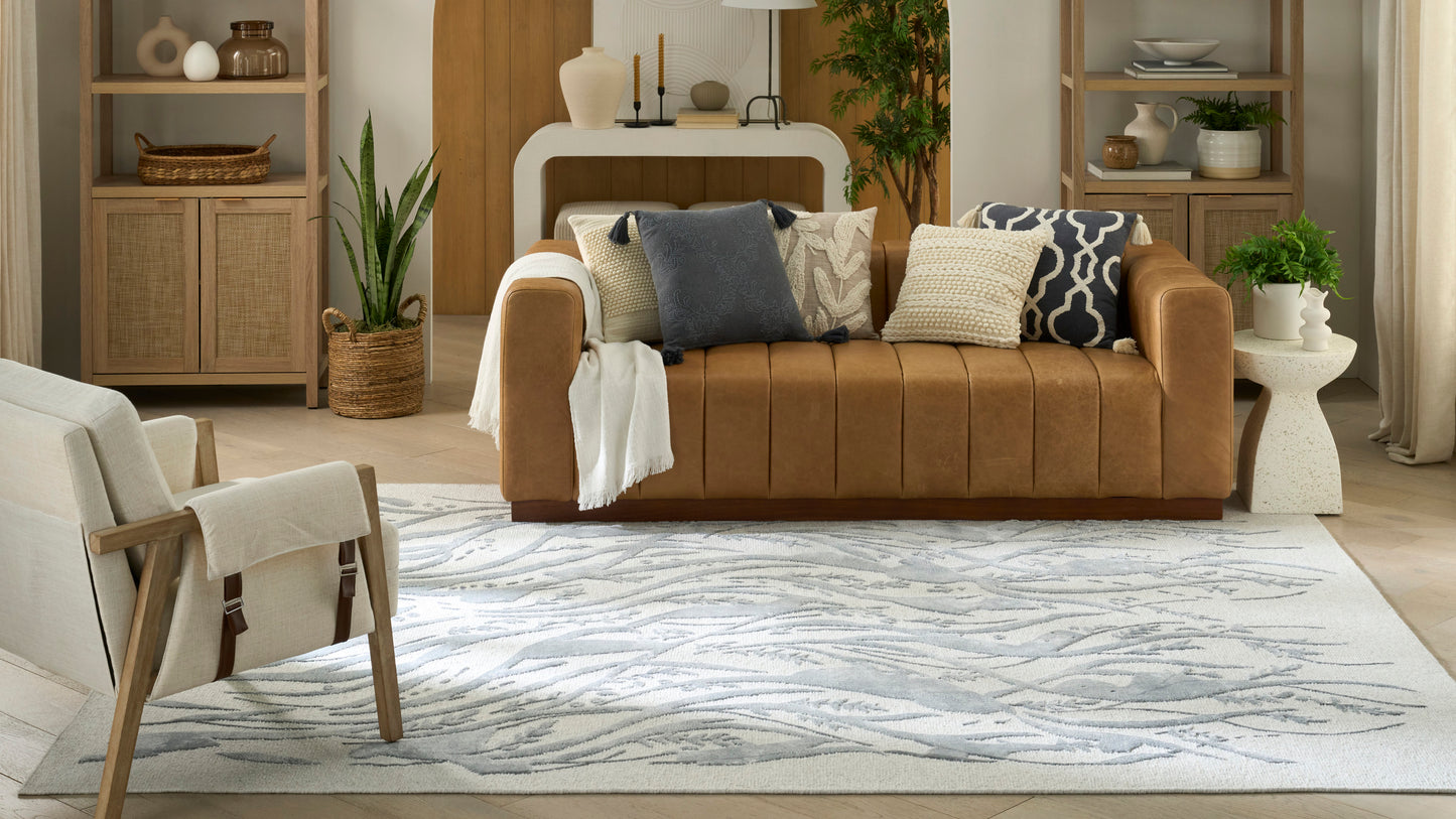 Nourison Divine 7'9" x 9'9" Slate Modern Indoor Rug