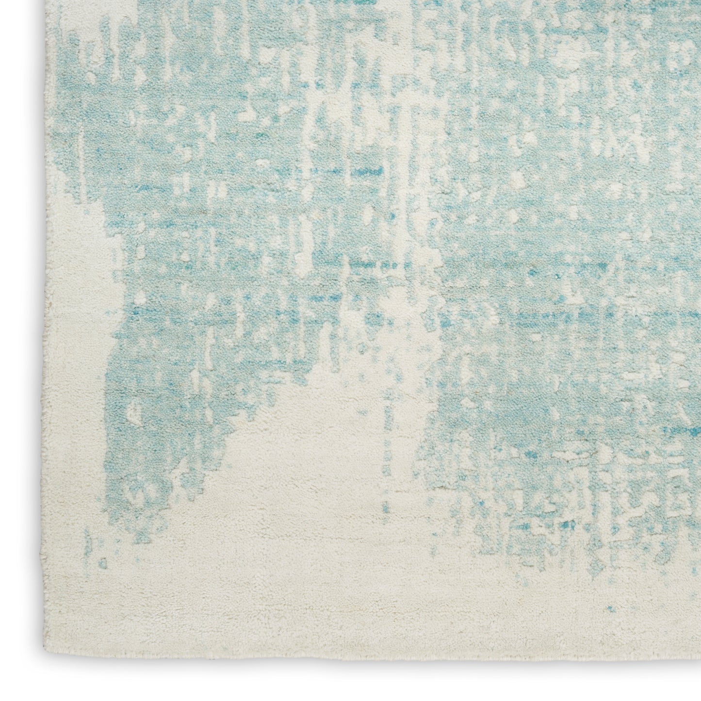 Nourison Harmony 9'9" x 13'9" Ivory Aqua Modern Indoor Rug