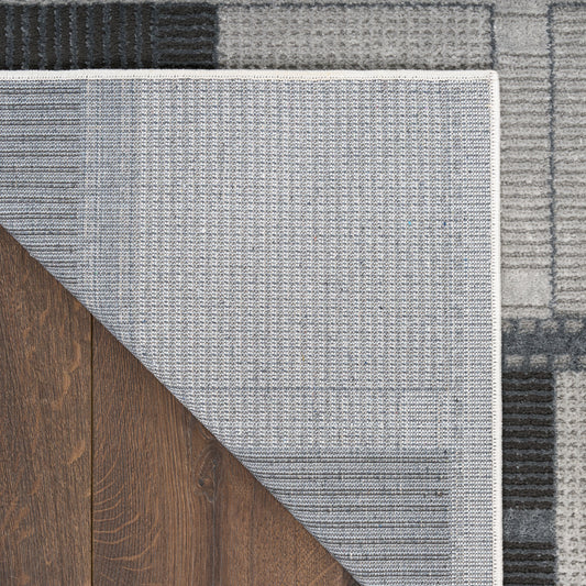 Nourison Nordic 8' x 10' Grey Black Modern Indoor Rug