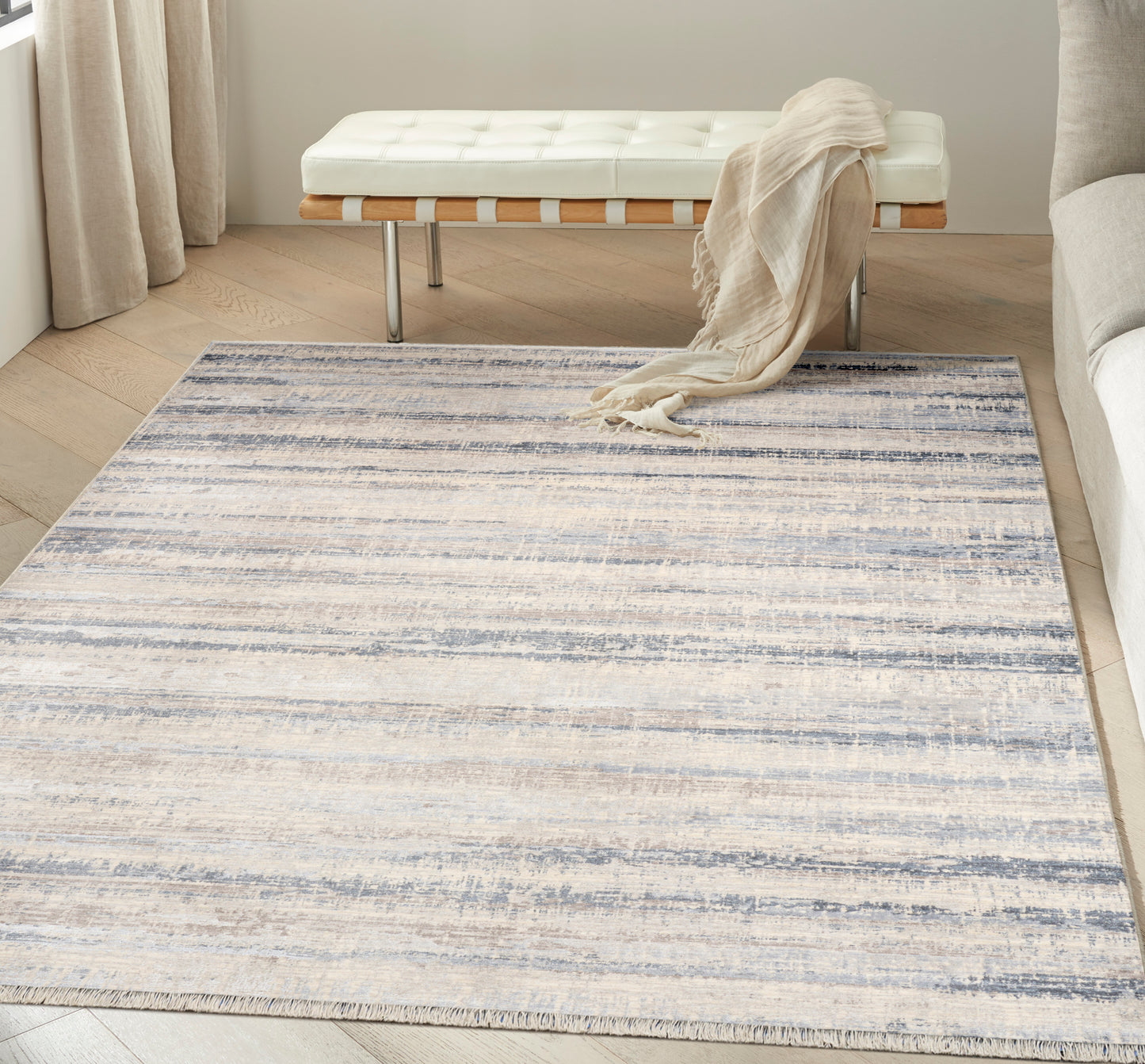 Calvin Klein CK089 Drift 9' x 12' Blue Modern Indoor Rug