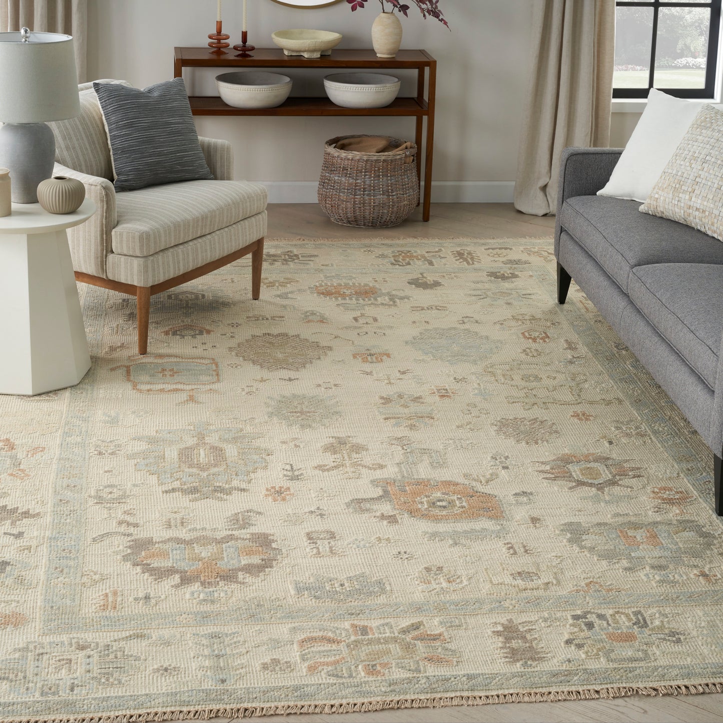 Nourison Whispers 10' x 14' Beige Vintage Indoor Rug