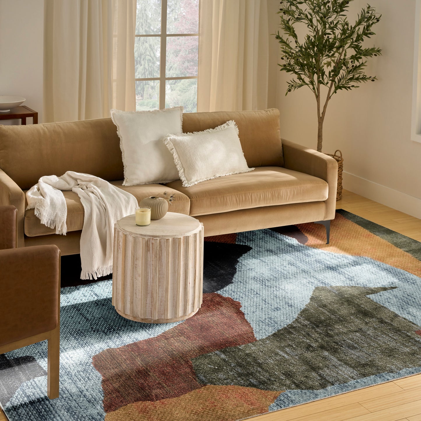 Nourison Nordic 8' x 10' Blue Multicolor Modern Indoor Rug