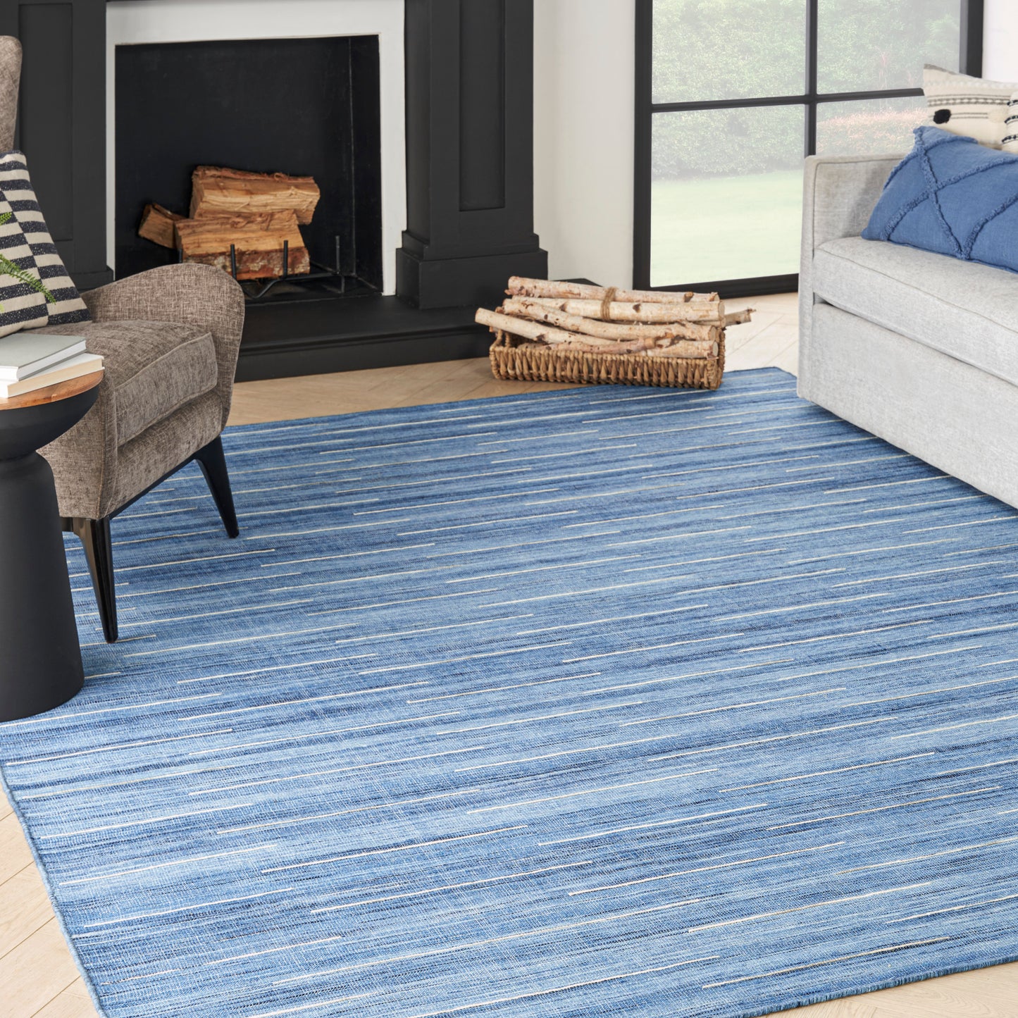 Nourison Interweave 9' x 12' Denim Modern Indoor Rug