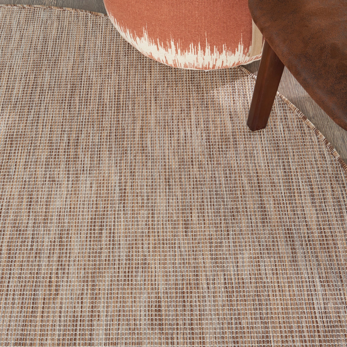 Nourison Positano 6' x Round Beige Modern Rug