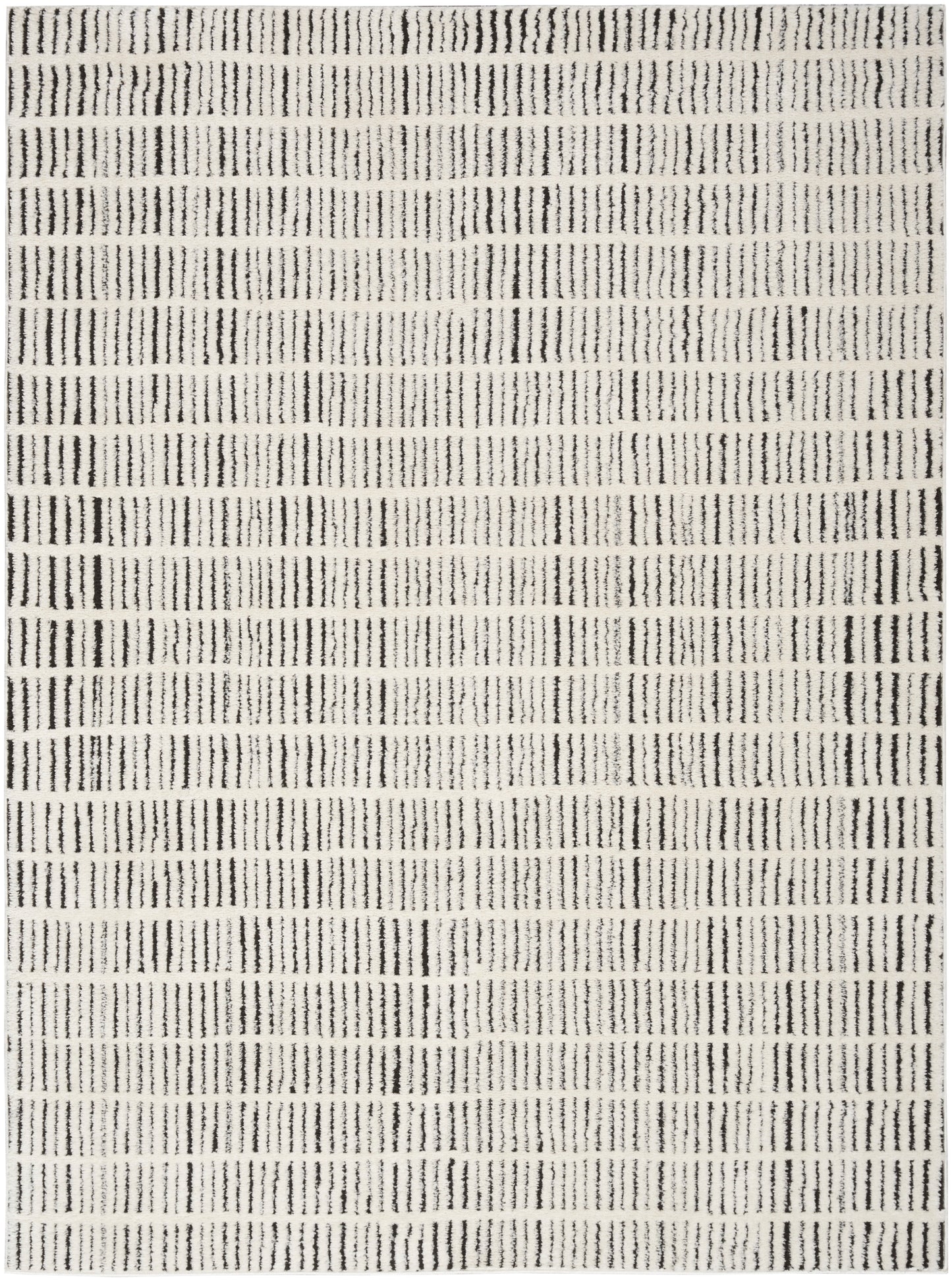 Nourison Modern Comfort 6'7" x 9' Ivory Black Scandinavian Indoor Rug