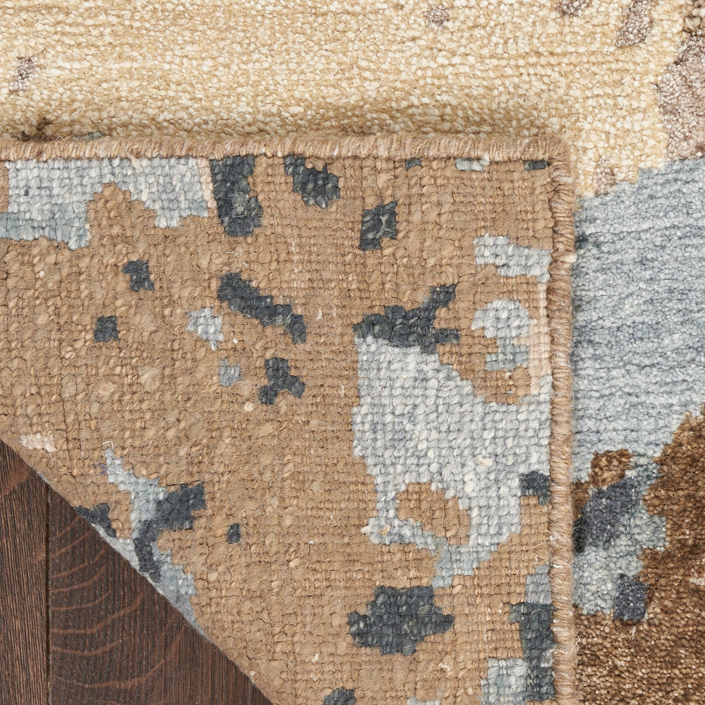 Nourison Silk Shadows 5'6" x 7'5" Beige Blue Modern Indoor Rug