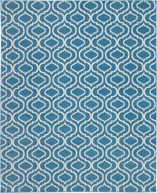 Nourison Jubilant 7'10" x 9'10" Blue Contemporary Indoor Rug