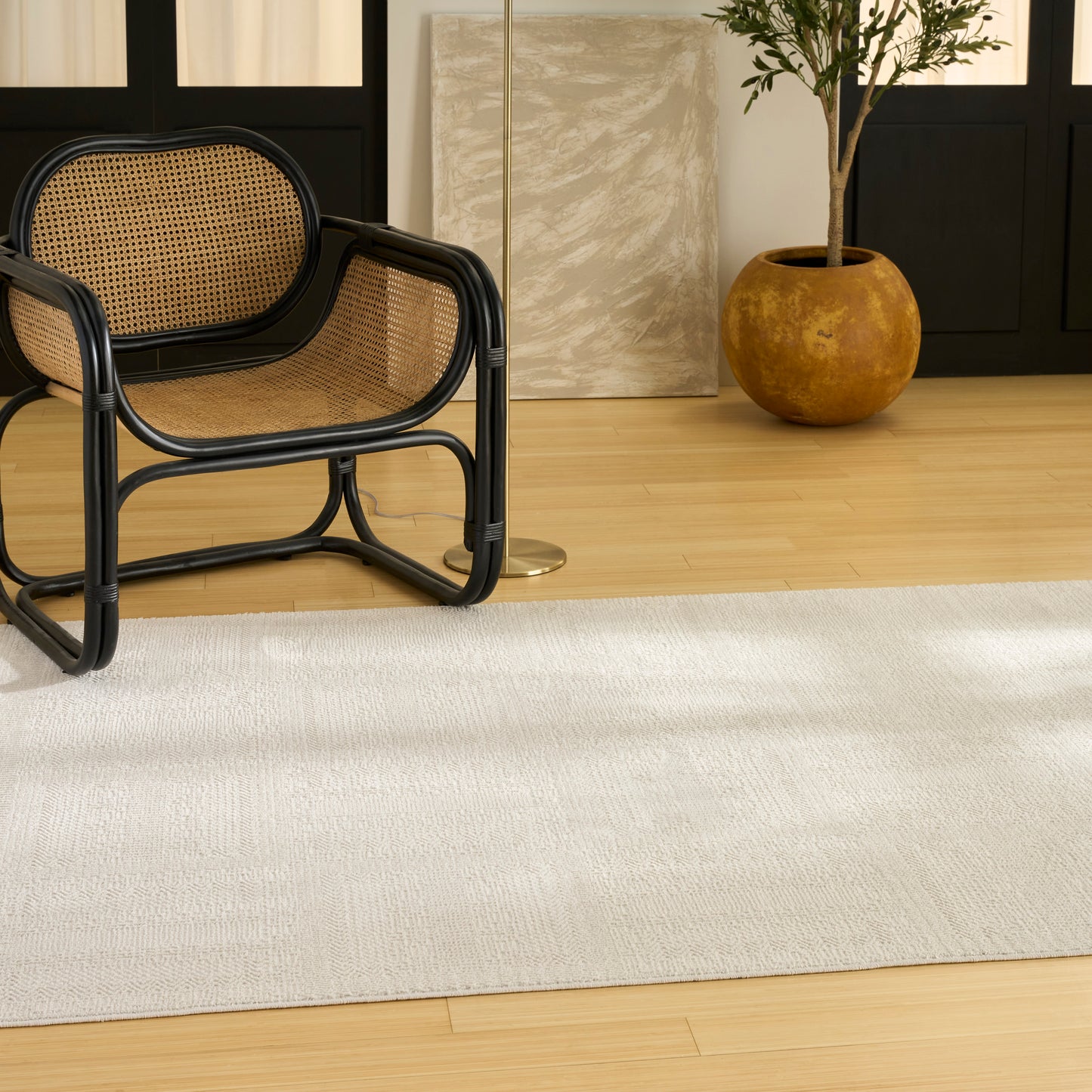 Nourison Nordic 4' x 6' Ivory Modern Indoor Rug