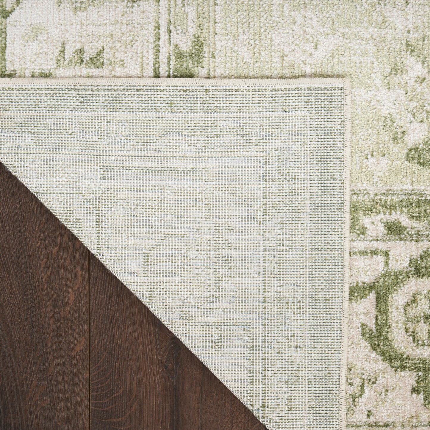 Nourison Astra Machine Washable 9' x 12' Ivory Green Vintage Indoor Rug