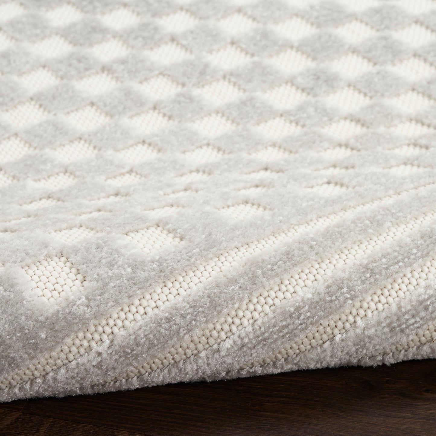 Nourison Care Free 7'10" x 9'10" Light Grey Modern Indoor Rug