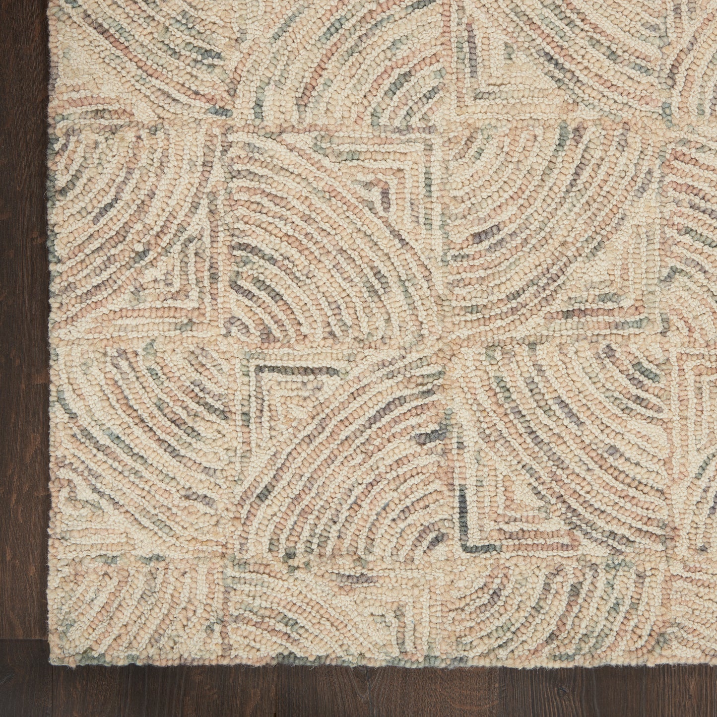 Nourison Interlock 3'9" x 5'9" Ivory/Multi Modern Indoor Rug