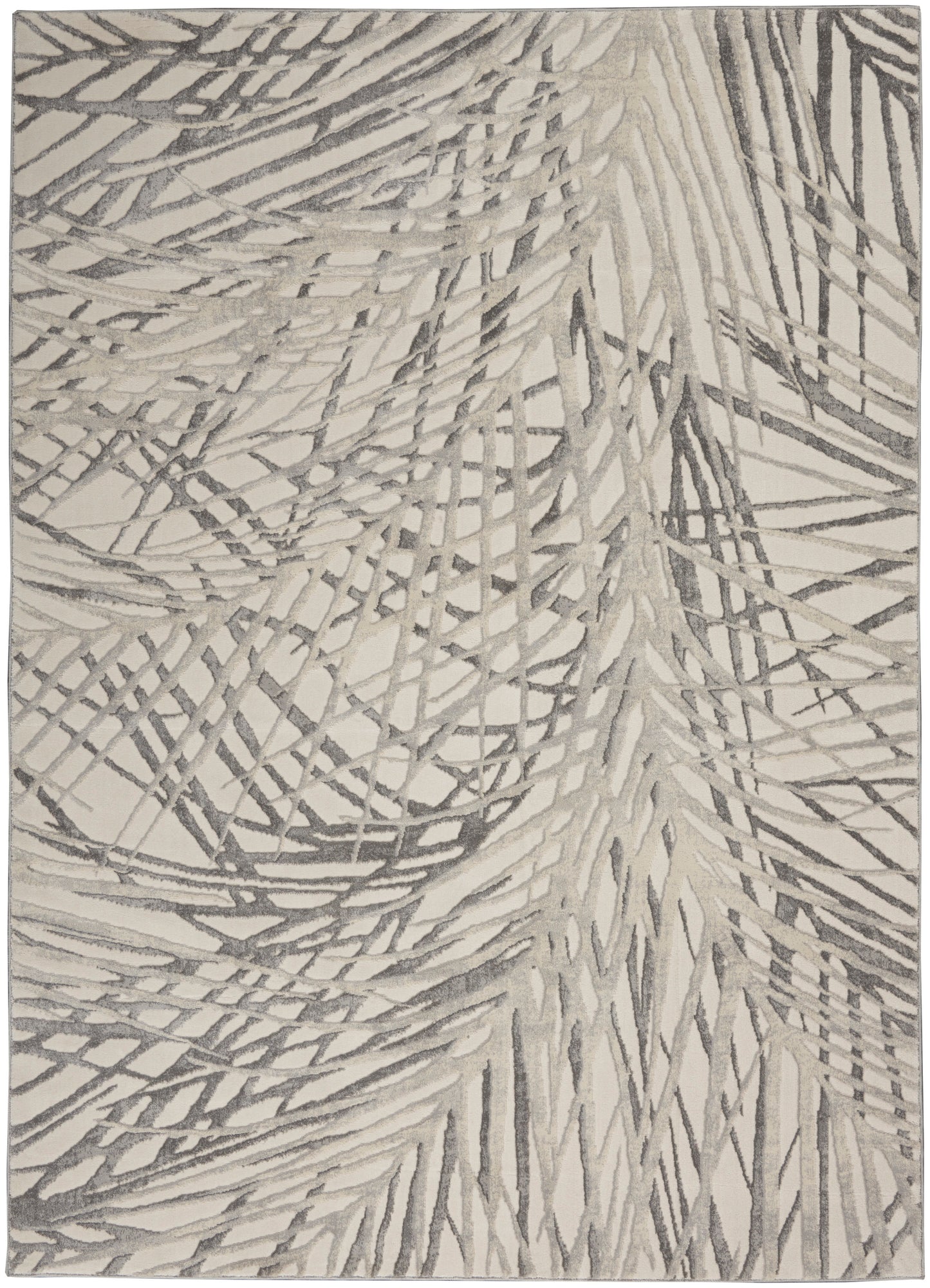 Nourison Rustic Textures 5'3" x 7'3" Ivory/Grey Modern Indoor Rug