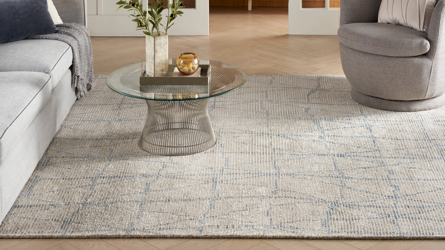 Nourison Ellora 8'6" x 11'6" Sky Scandinavian Indoor Rug