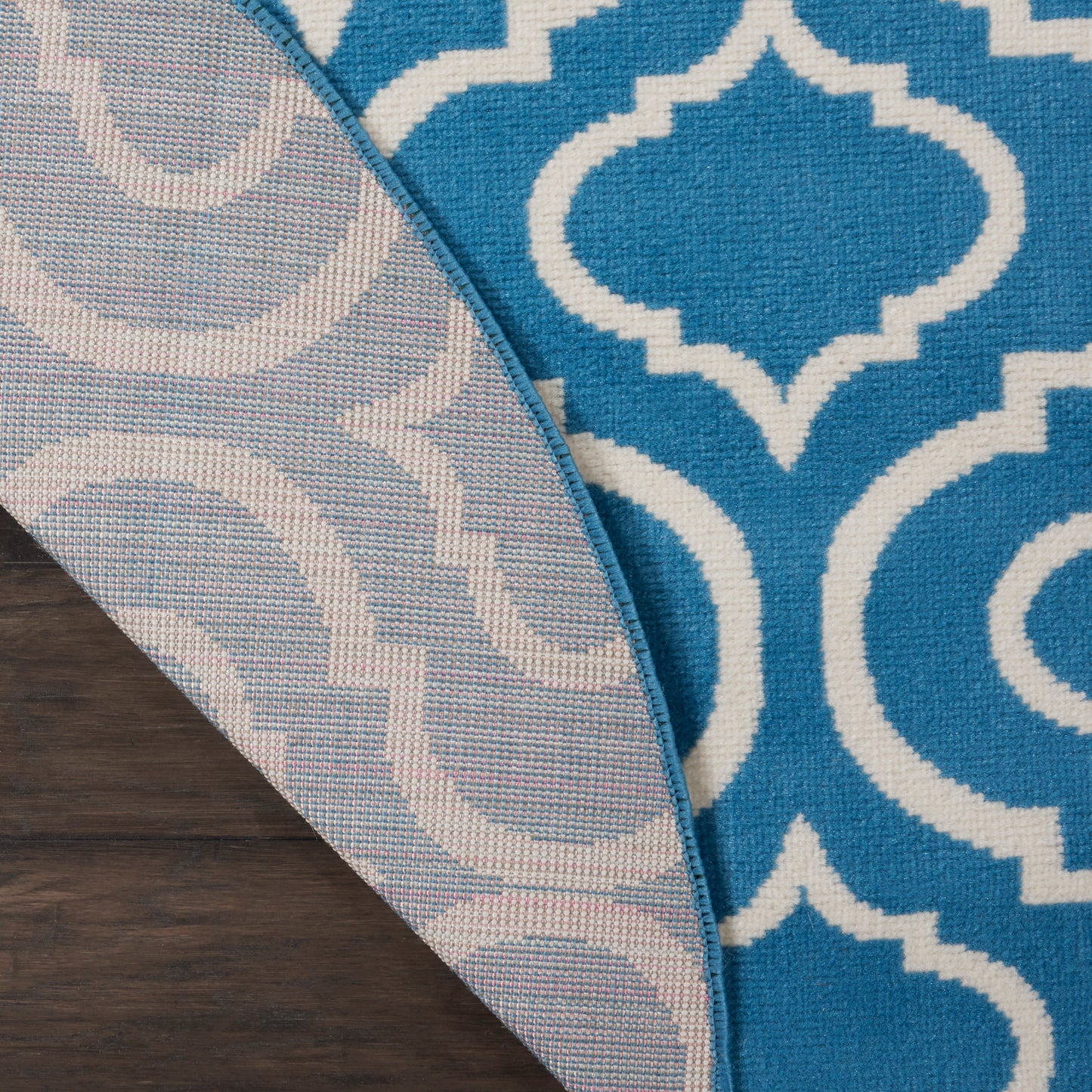 Nourison Jubilant 5'3" x Round Blue Contemporary Indoor Rug