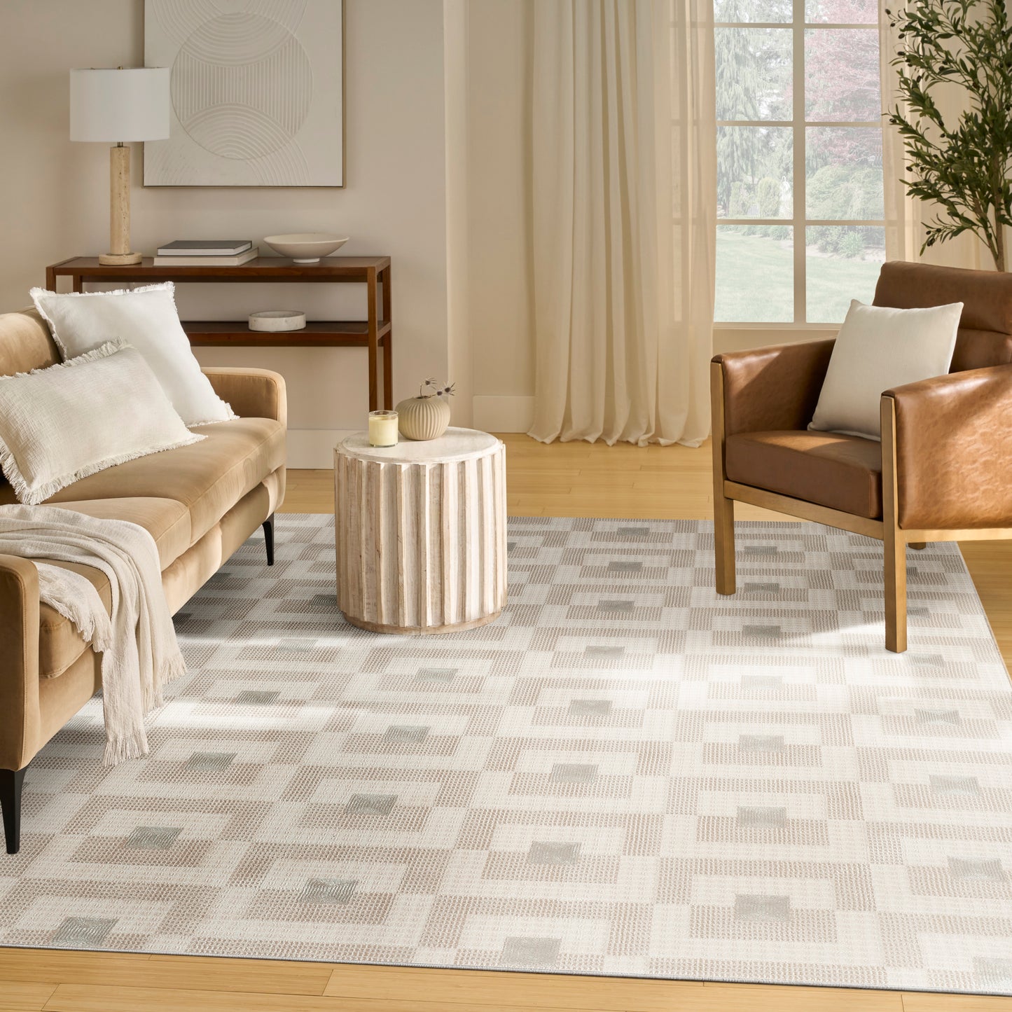Nourison Nordic 8' x 10' Ivory Beige Modern Indoor Rug