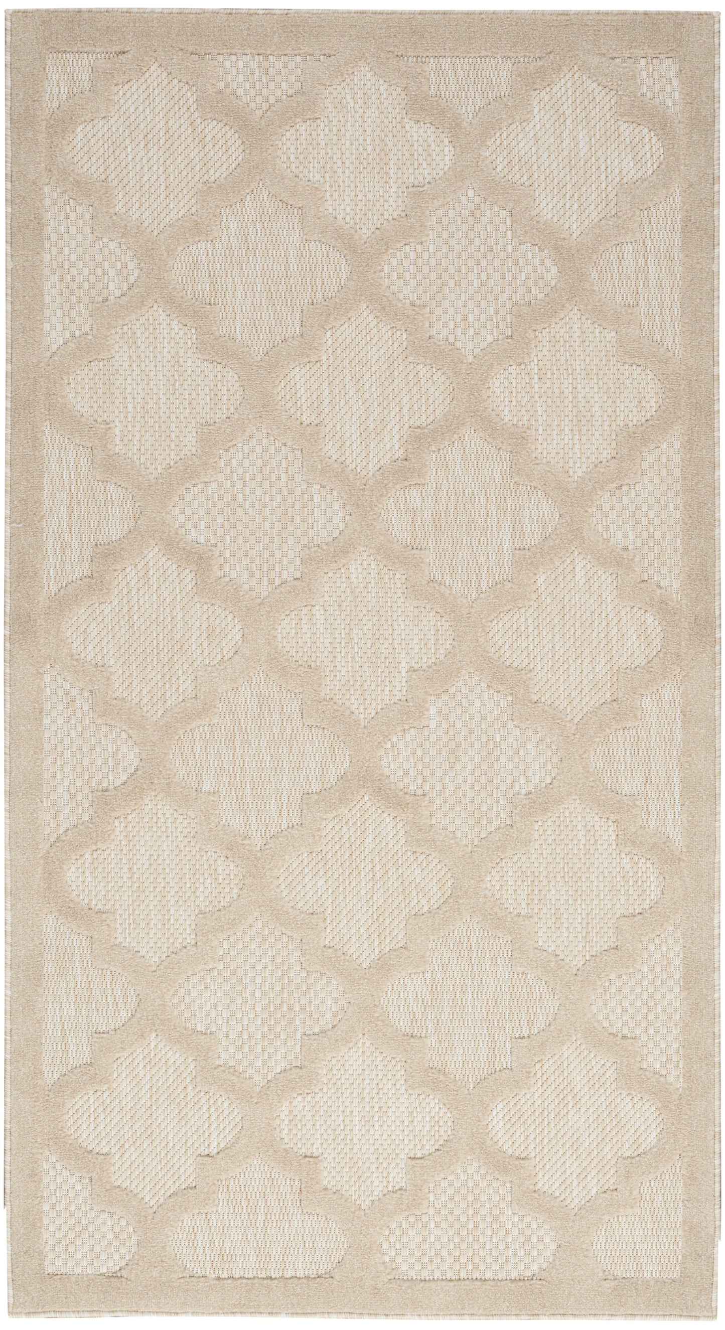 Nourison Easy Care 2' x 4' Cream Modern Rug
