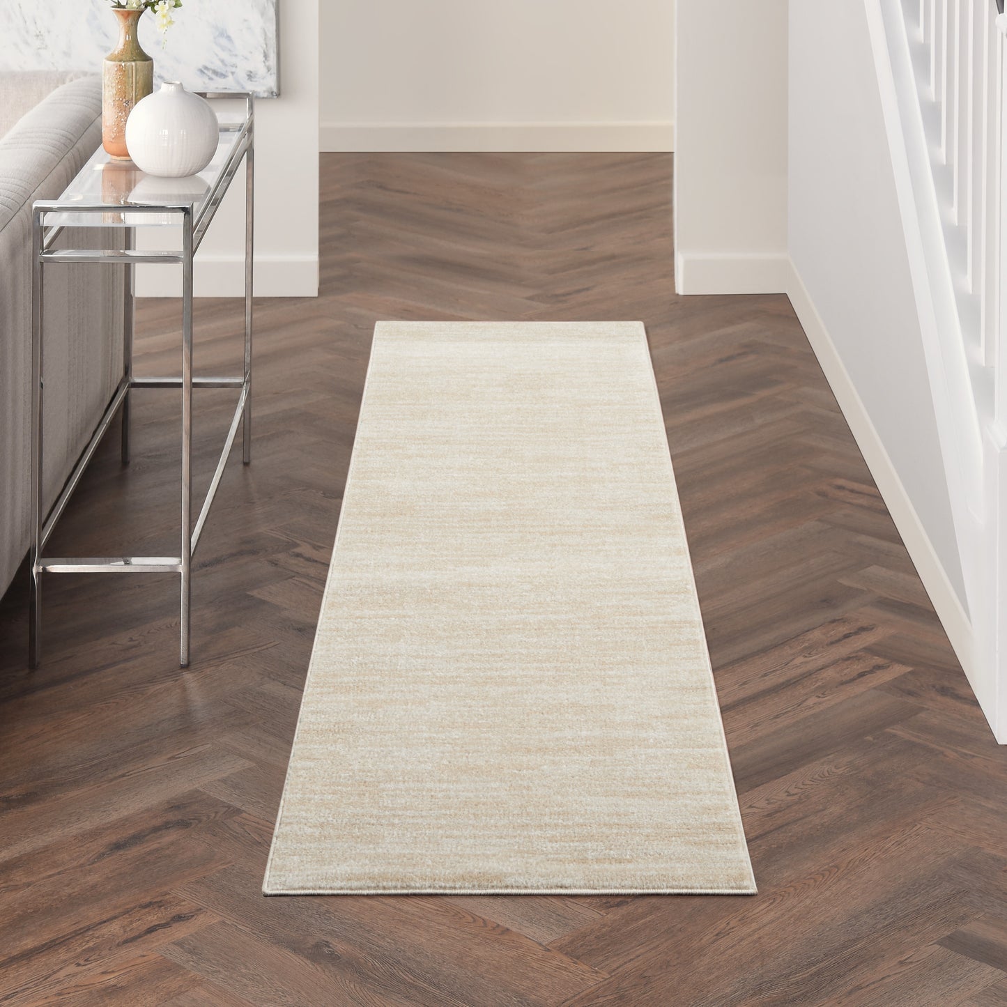 Nourison Nourison Essentials 2'2" x 10' Ivory Beige Outdoor Rug