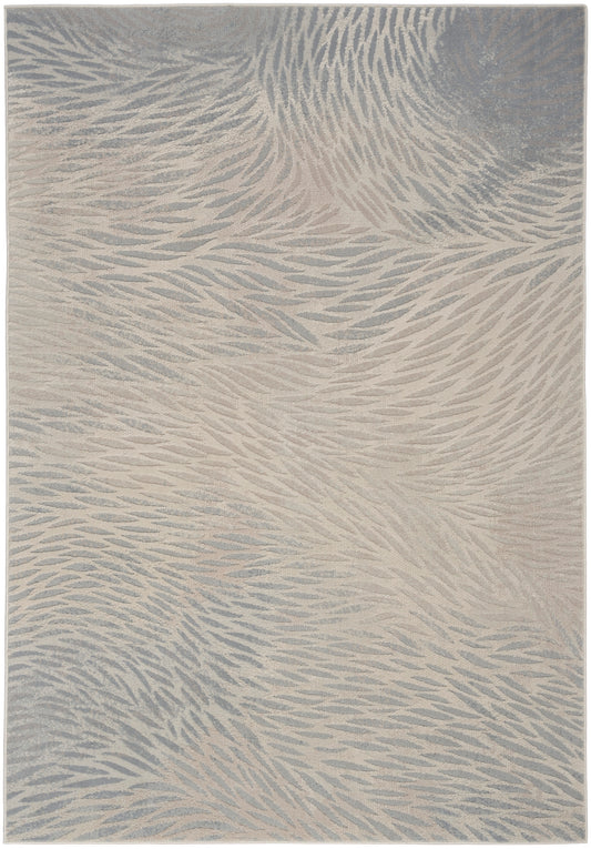Nourison Lillian 5'3" x 7'3" Ivory Grey Modern Indoor Rug