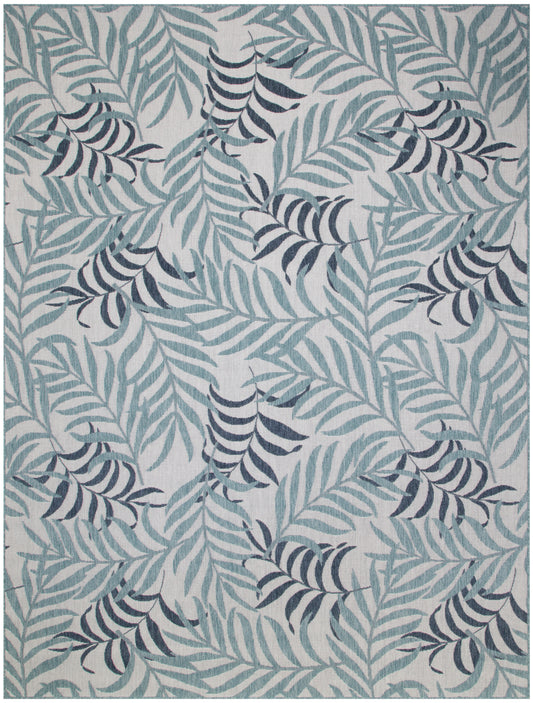 Nourison Garden Oasis 10' x 14' Blue Tropical Rug