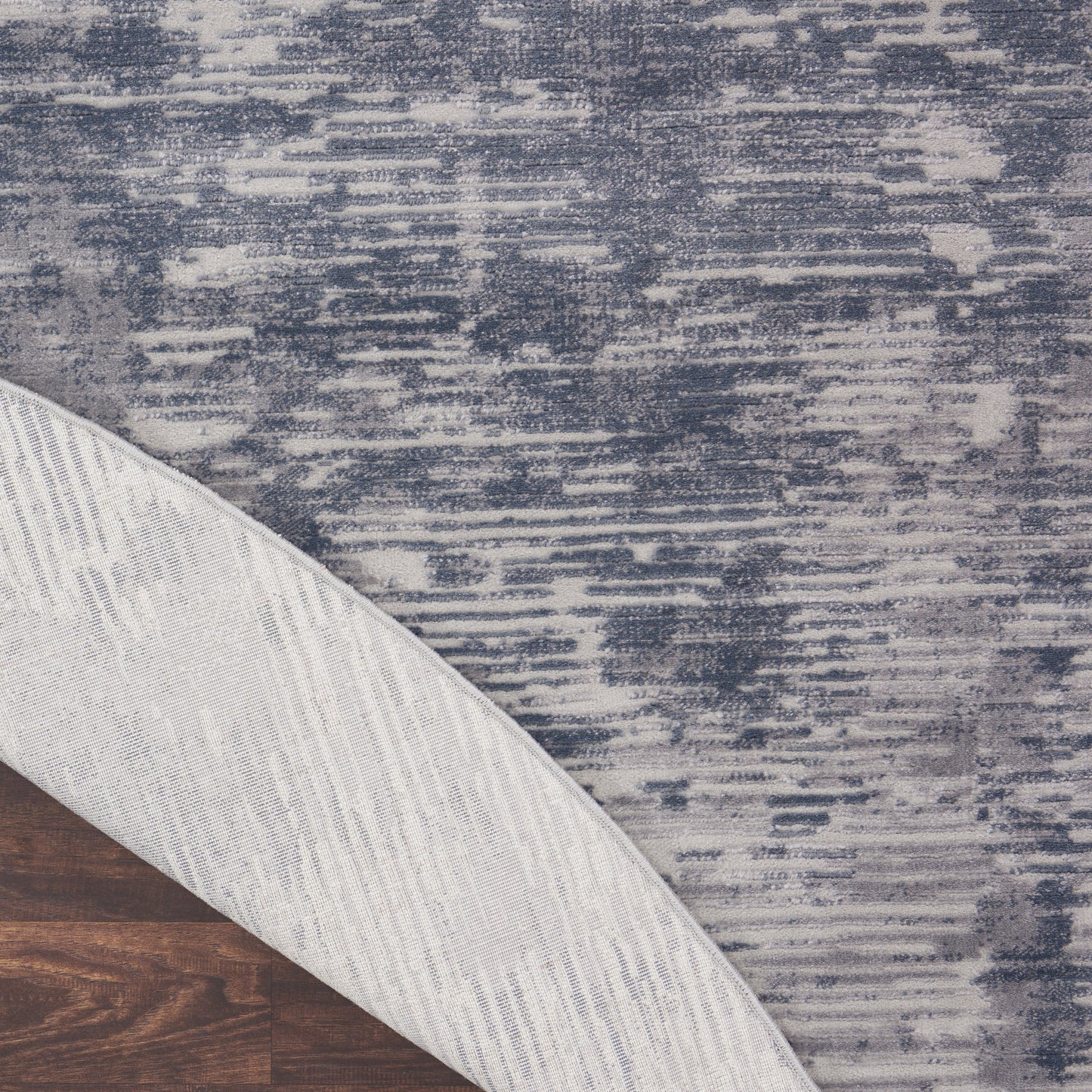 Nourison Rustic Textures 7’10” x Round Grey Modern Indoor Rug