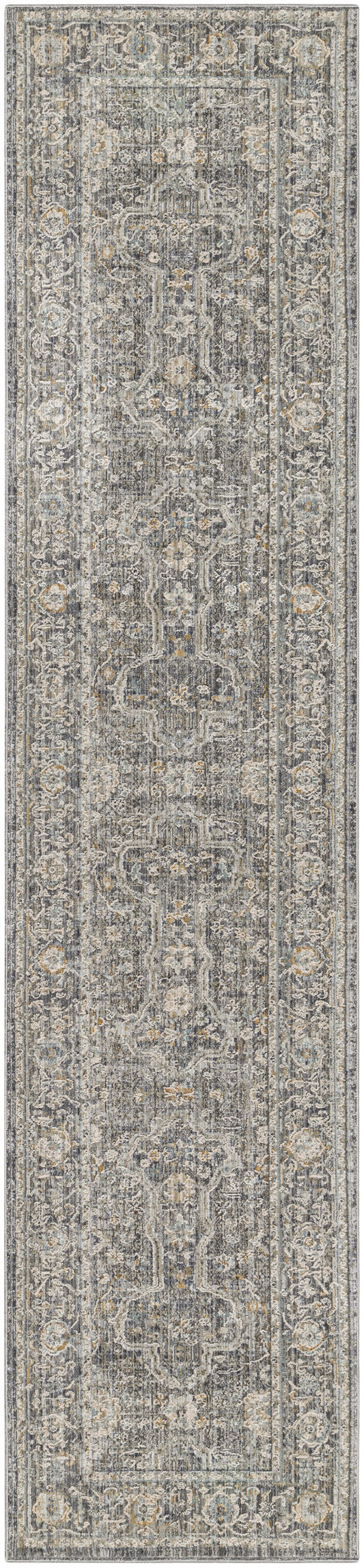 Nourison Lynx 2'3" x 8' Slate Multicolor Vintage Indoor Rug
