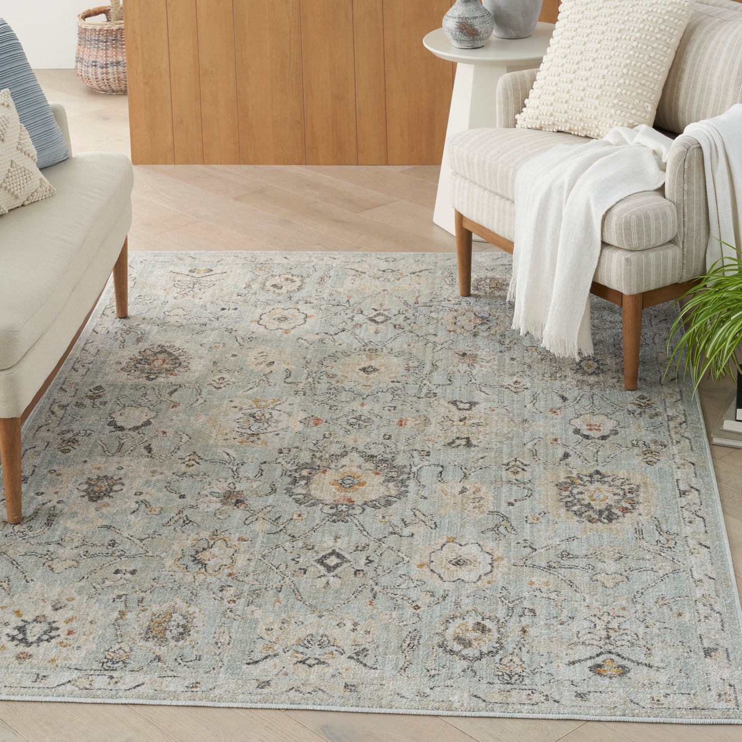 Nourison Oushak Home 5'5" x 7'3" Mint Vintage Indoor Rug