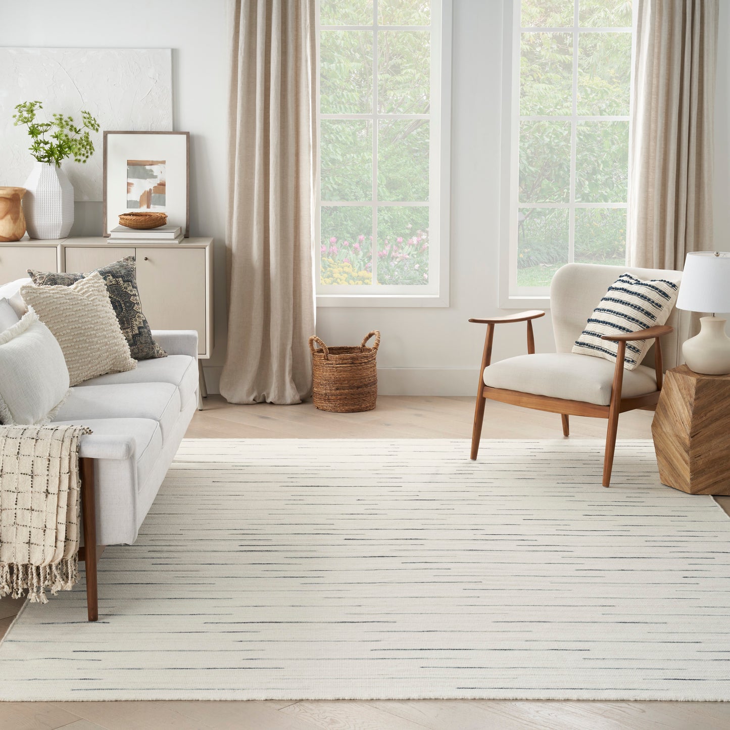 Nourison Interweave 6' x 9' Ivory Modern Indoor Rug