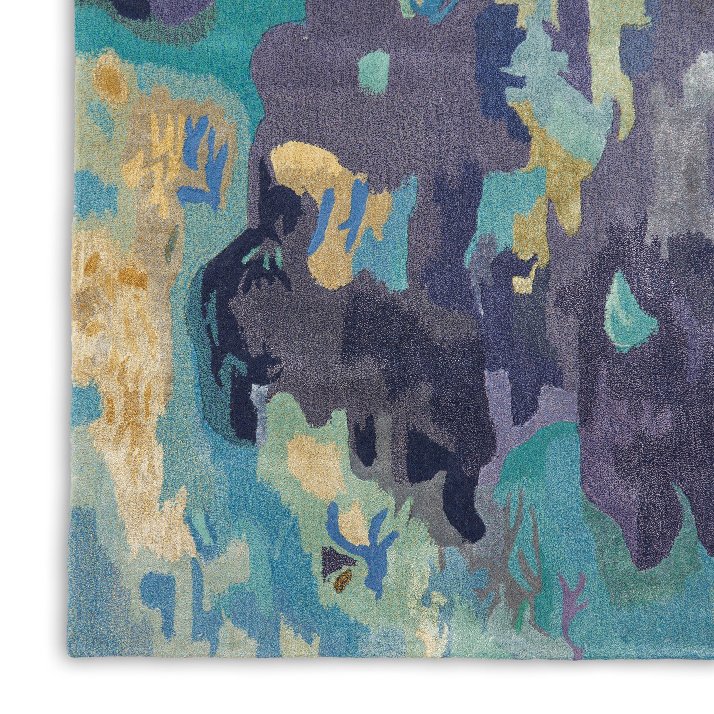 Nourison Prismatic 7'9" x 9'9" Silver/Blue Modern Indoor Rug
