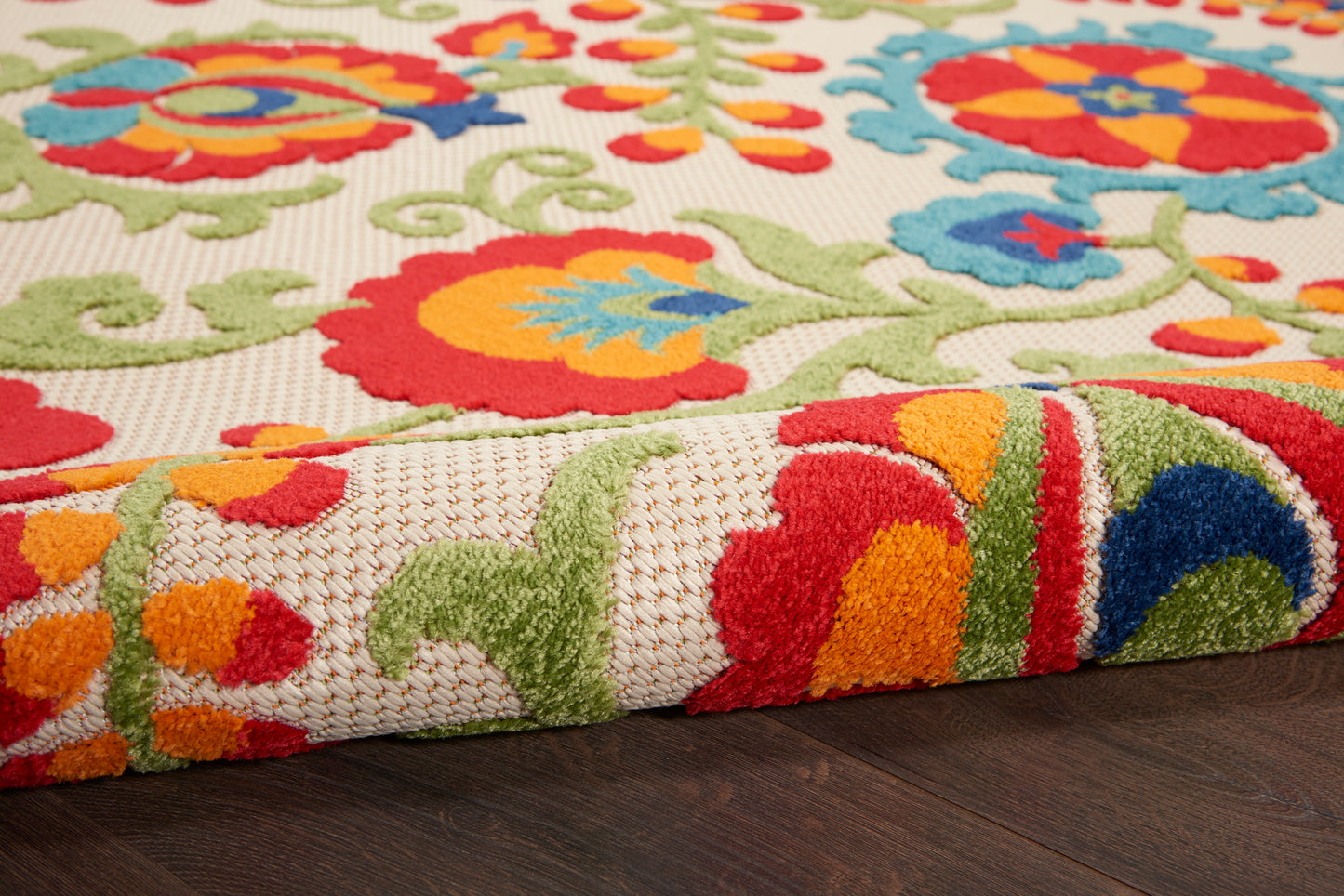 Nourison Aloha 7' x 10' Multicolor Farmhouse Rug