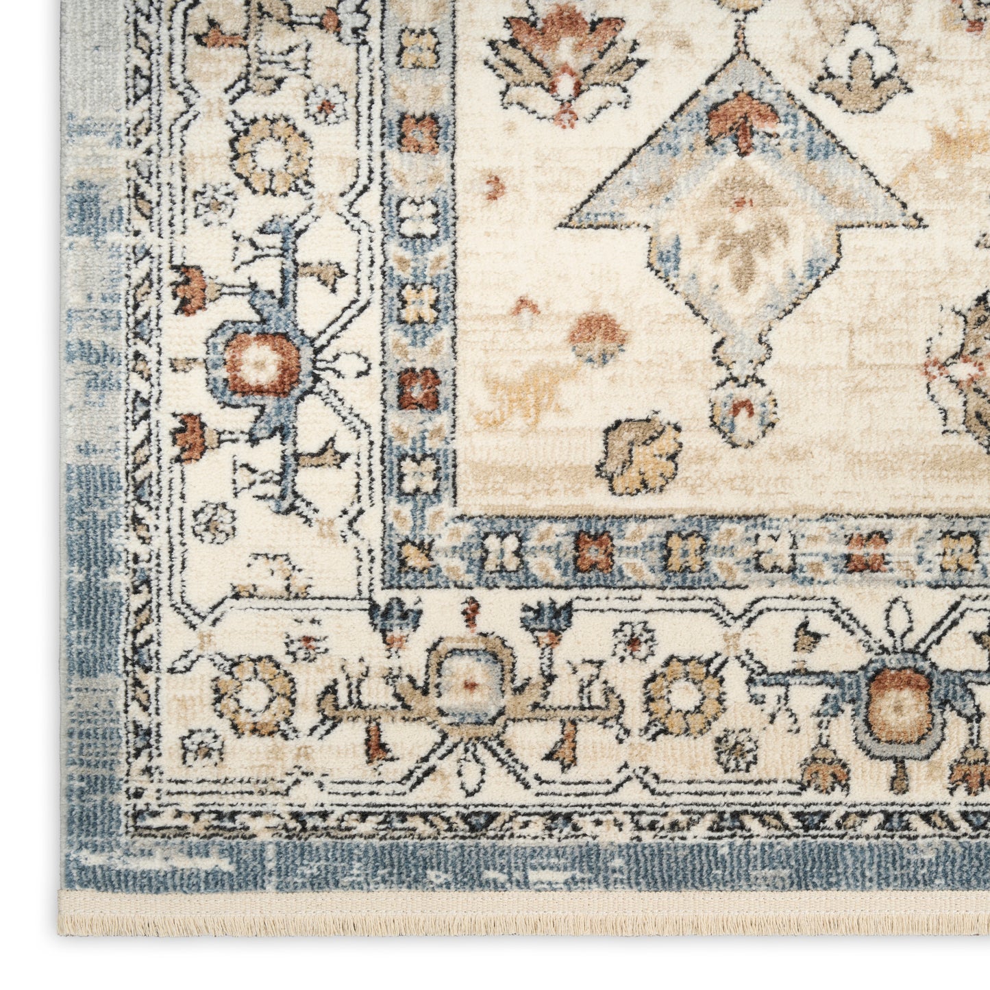 Nourison Pardis 7'10" x 9'10" Blue Taupe Vintage Indoor Rug