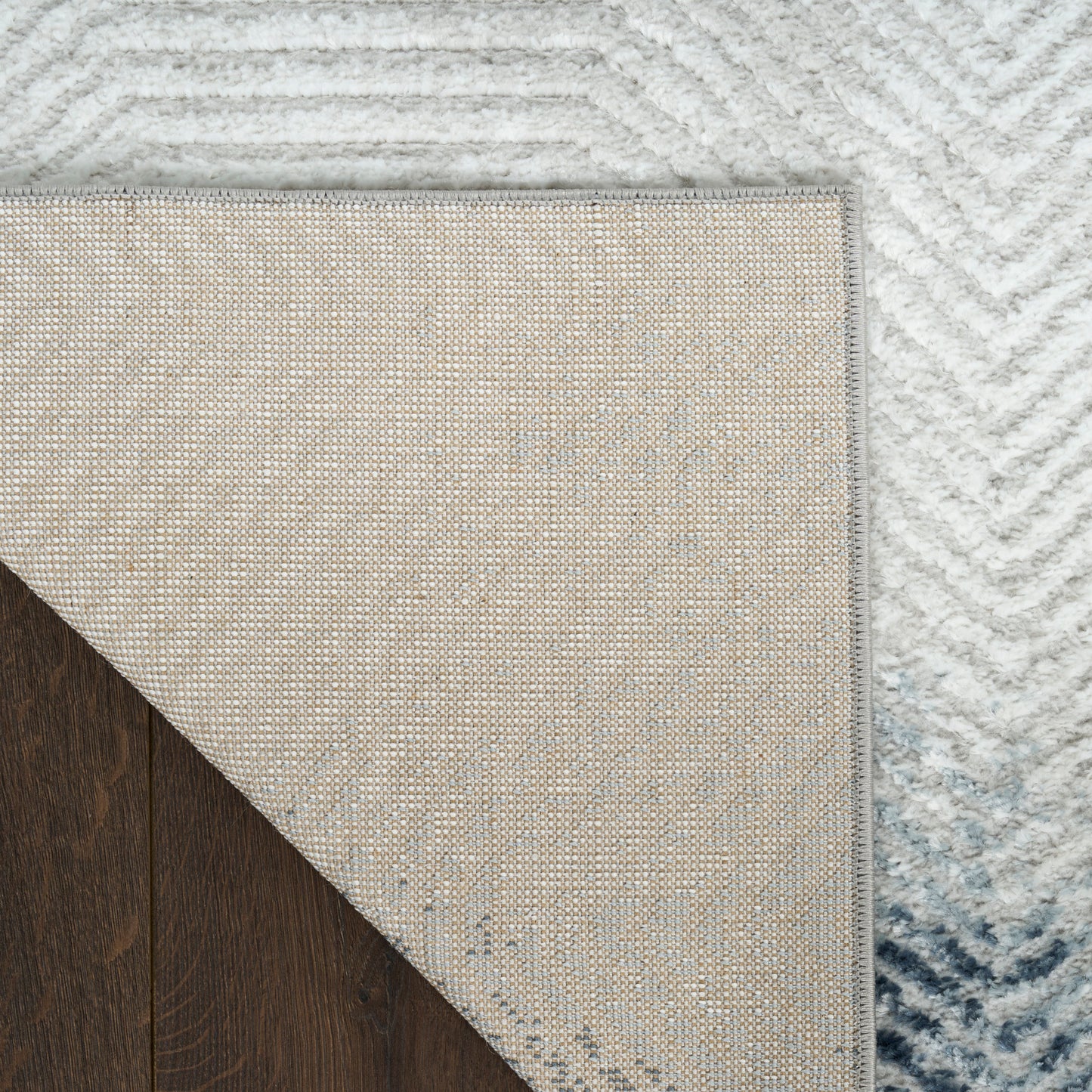 Nourison Dekor 2' x 4' Grey Navy Modern Indoor Rug