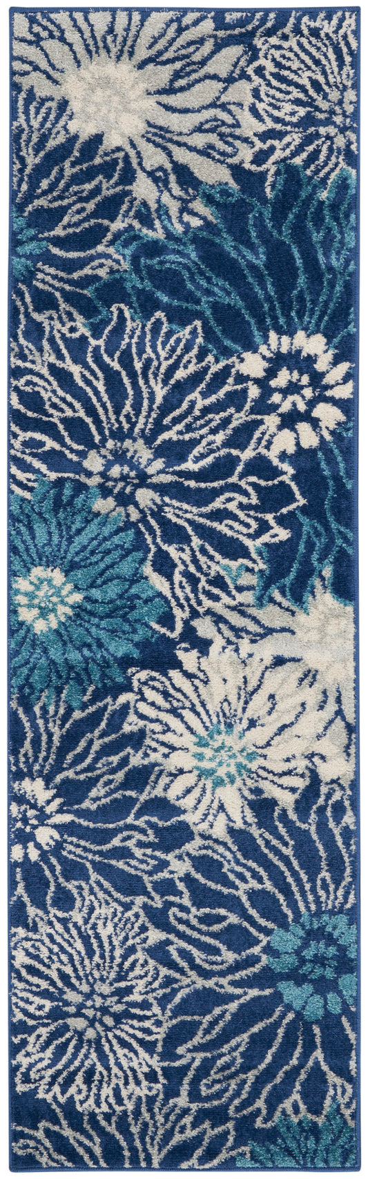 Nourison Passion 1'10" x 6' Navy/Ivory Contemporary Indoor Rug