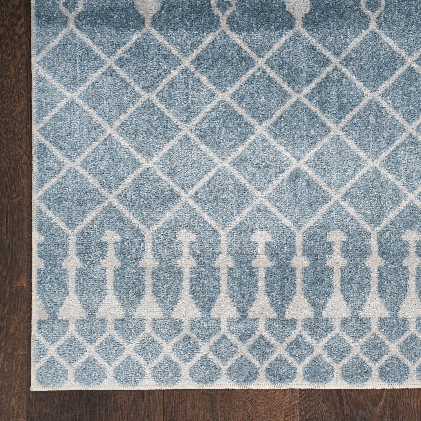 Nourison Astra Machine Washable 9' x 12' Blue Bohemian Indoor Rug