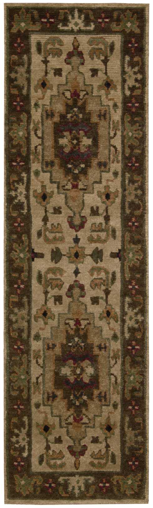 Nourison Tahoe 2'3" x 8' Beige Traditional Indoor Rug