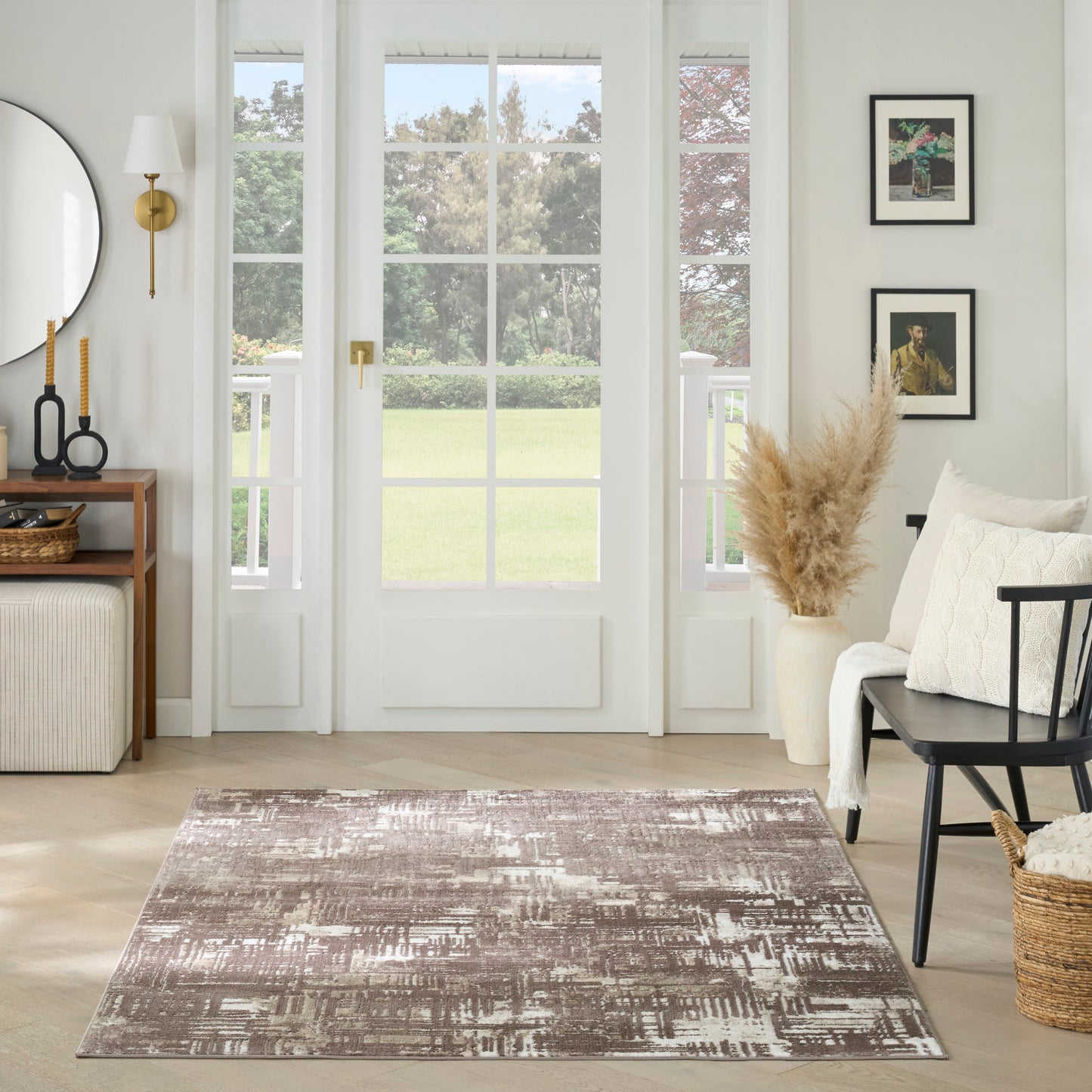 Nourison Dekor 4' x 6' Brown Modern Indoor Rug